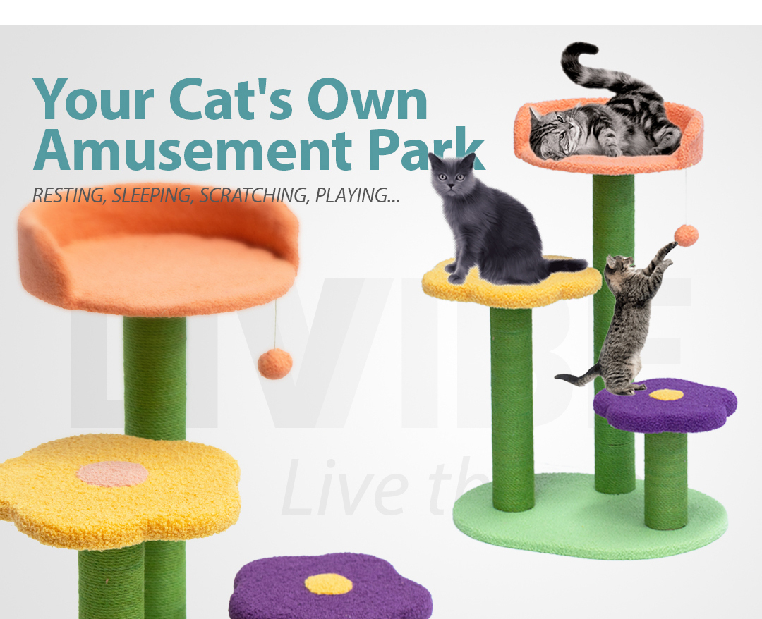 flower cat tree 130cm