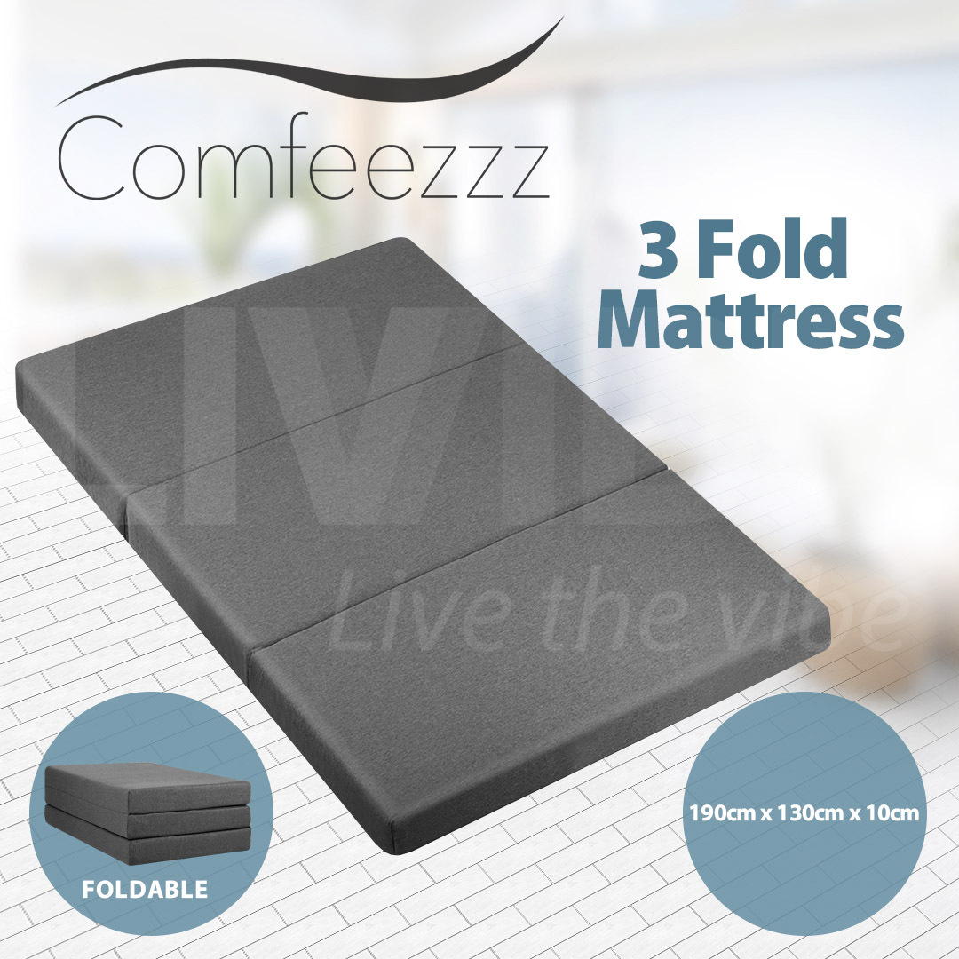 Comfeezzz Foldable Folding Foam Mattress Portable Sofa Bed Trifold Sleeping Mat - Picture 12 of 40