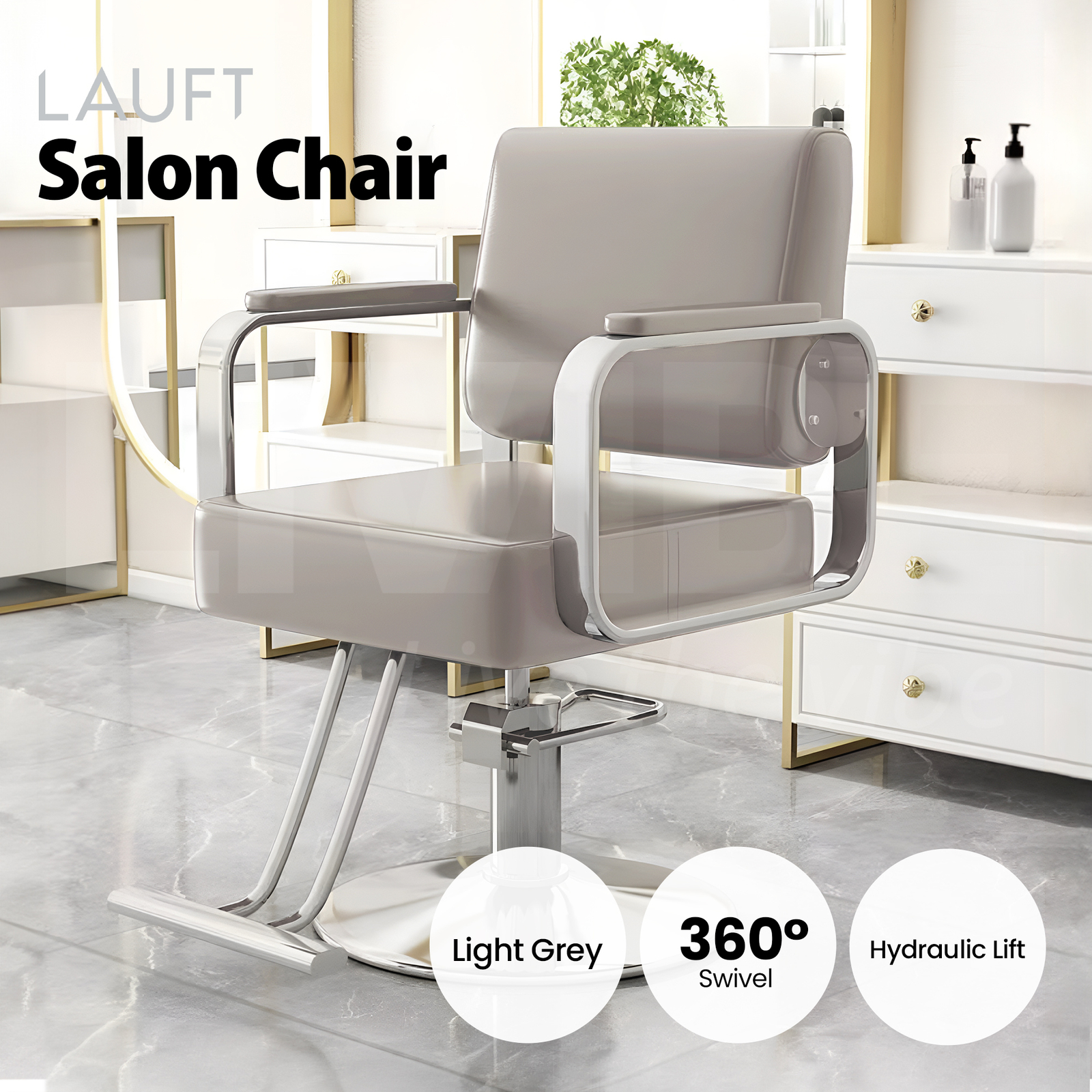 Lauft Salon Stool Swivel Chair Backrest Barber Hair Dresser Chair Hydraulic Lift - Picture 13 of 110