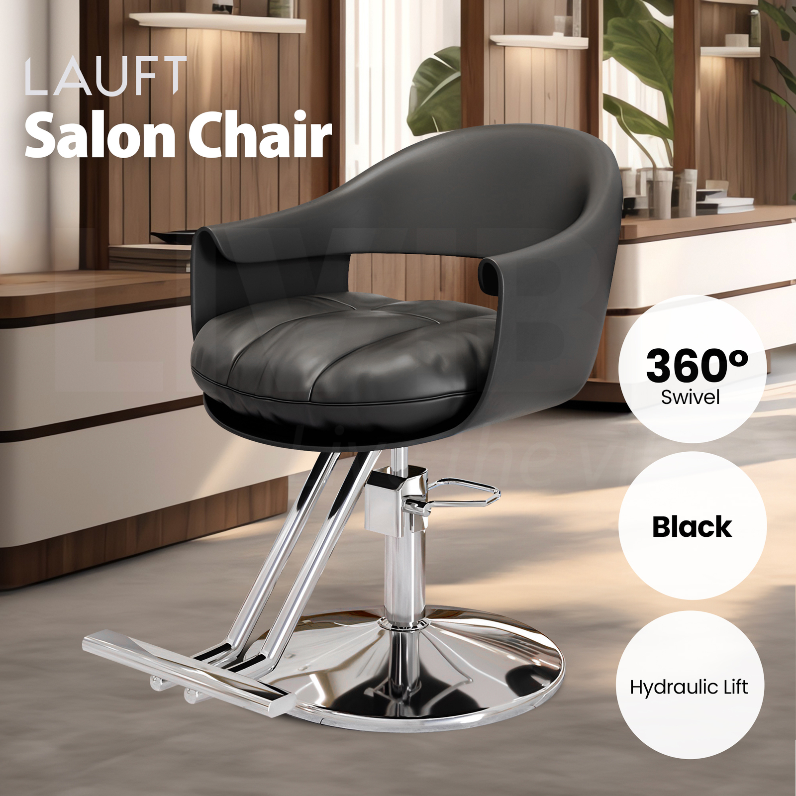 Lauft Salon Stool Swivel Chair Backrest Barber Hair Dresser Chair Hydraulic Lift - Picture 35 of 110