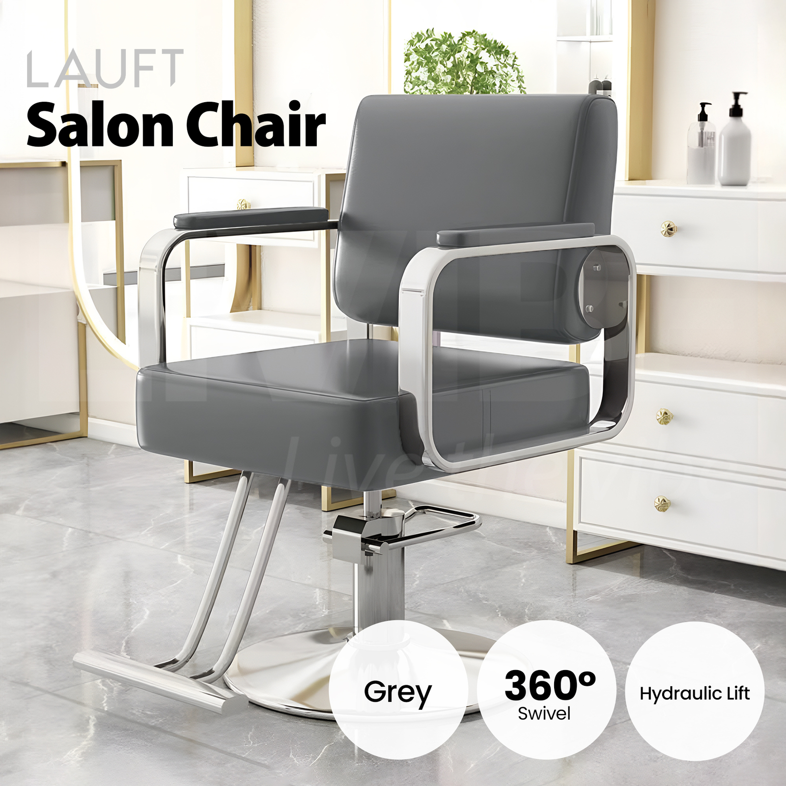 Lauft Salon Stool Swivel Chair Backrest Barber Hair Dresser Chair Hydraulic Lift - Picture 57 of 110
