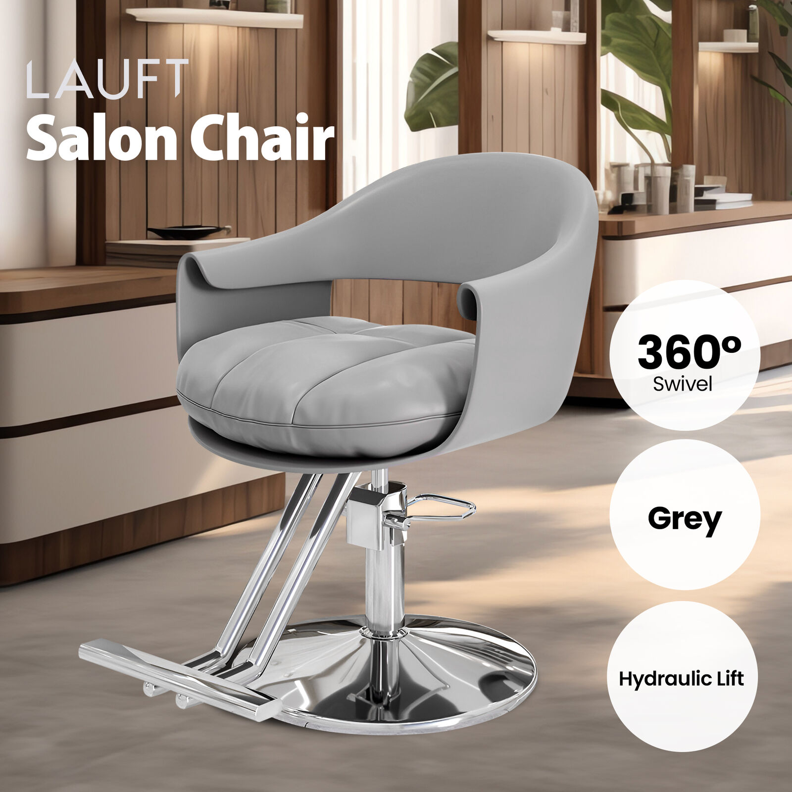 Lauft Salon Stool Swivel Chair Backrest Barber Hair Dresser Chair Hydraulic Lift - Picture 68 of 110