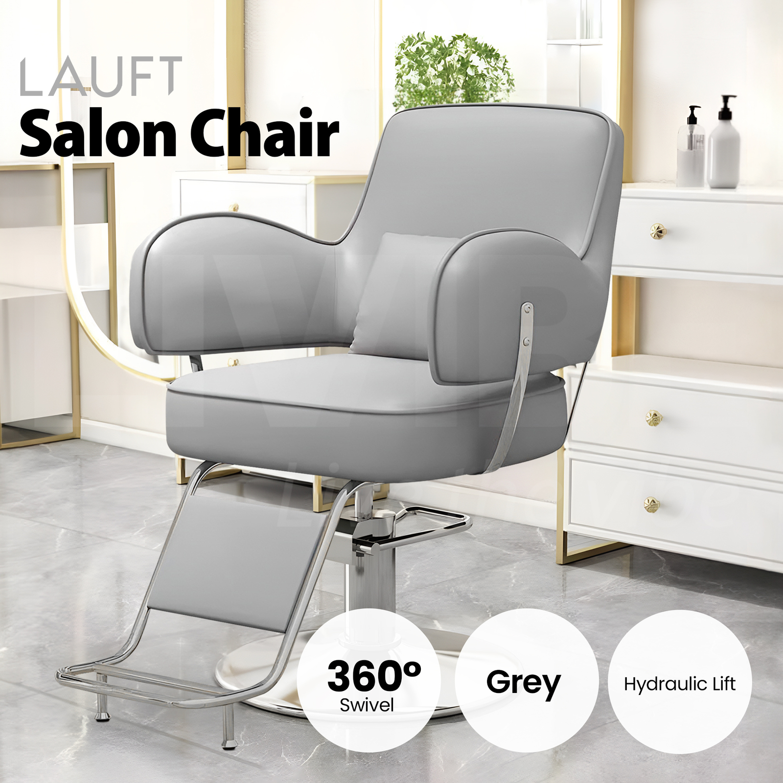 Lauft Salon Stool Swivel Chair Backrest Barber Hair Dresser Chair Hydraulic Lift - Picture 79 of 110