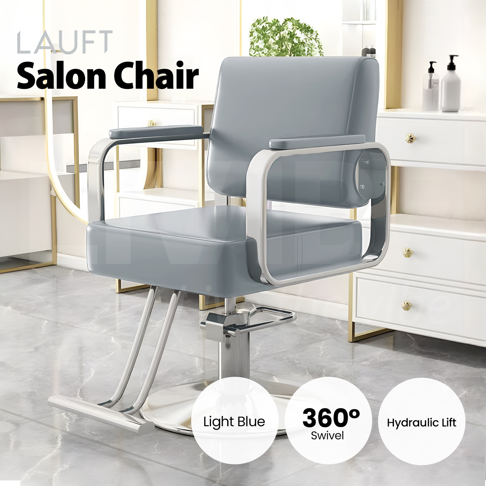 Lauft Salon Stool Swivel Chair Backrest Barber Hair Dresser Chair Hydraulic Lift - Picture 90 of 110