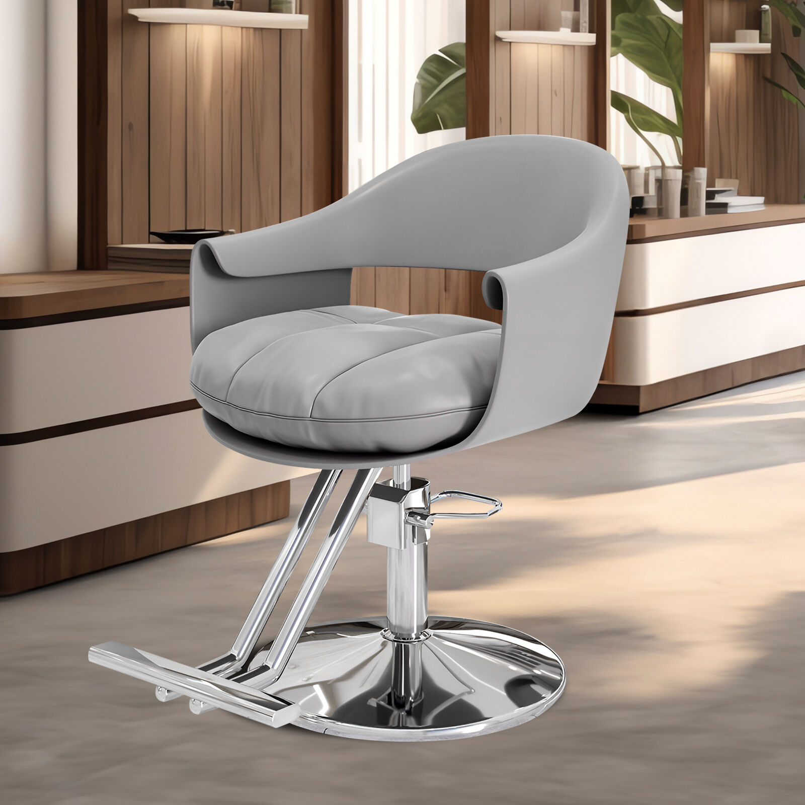 Lauft Salon Stool Swivel Chair Backrest Barber Hair Dresser Chair Hydraulic Lift - Picture 69 of 110