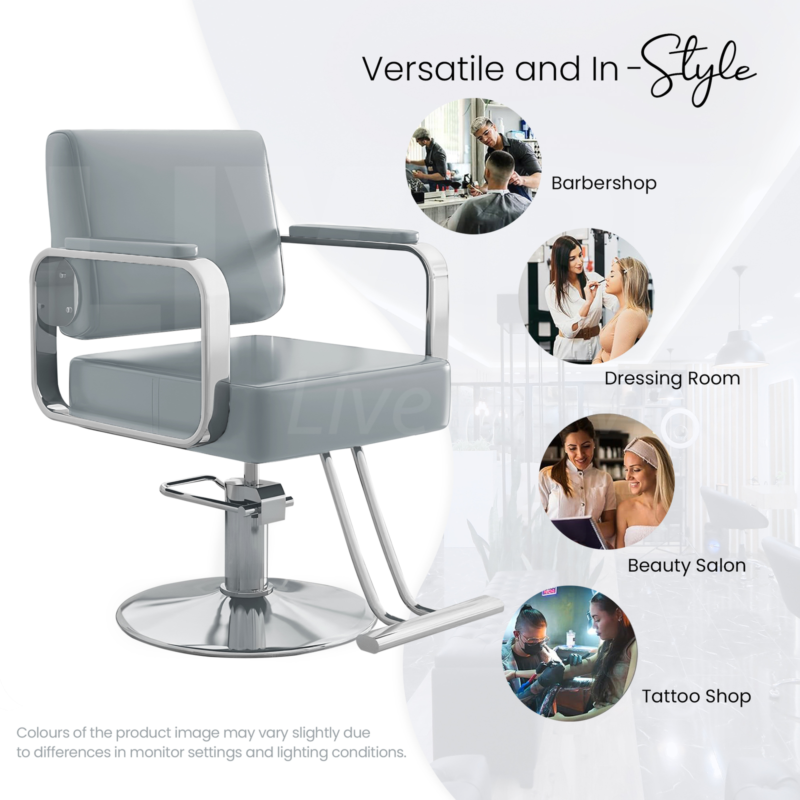 Lauft Salon Stool Swivel Chair Backrest Barber Hair Dresser Chair Hydraulic Lift - Picture 91 of 110