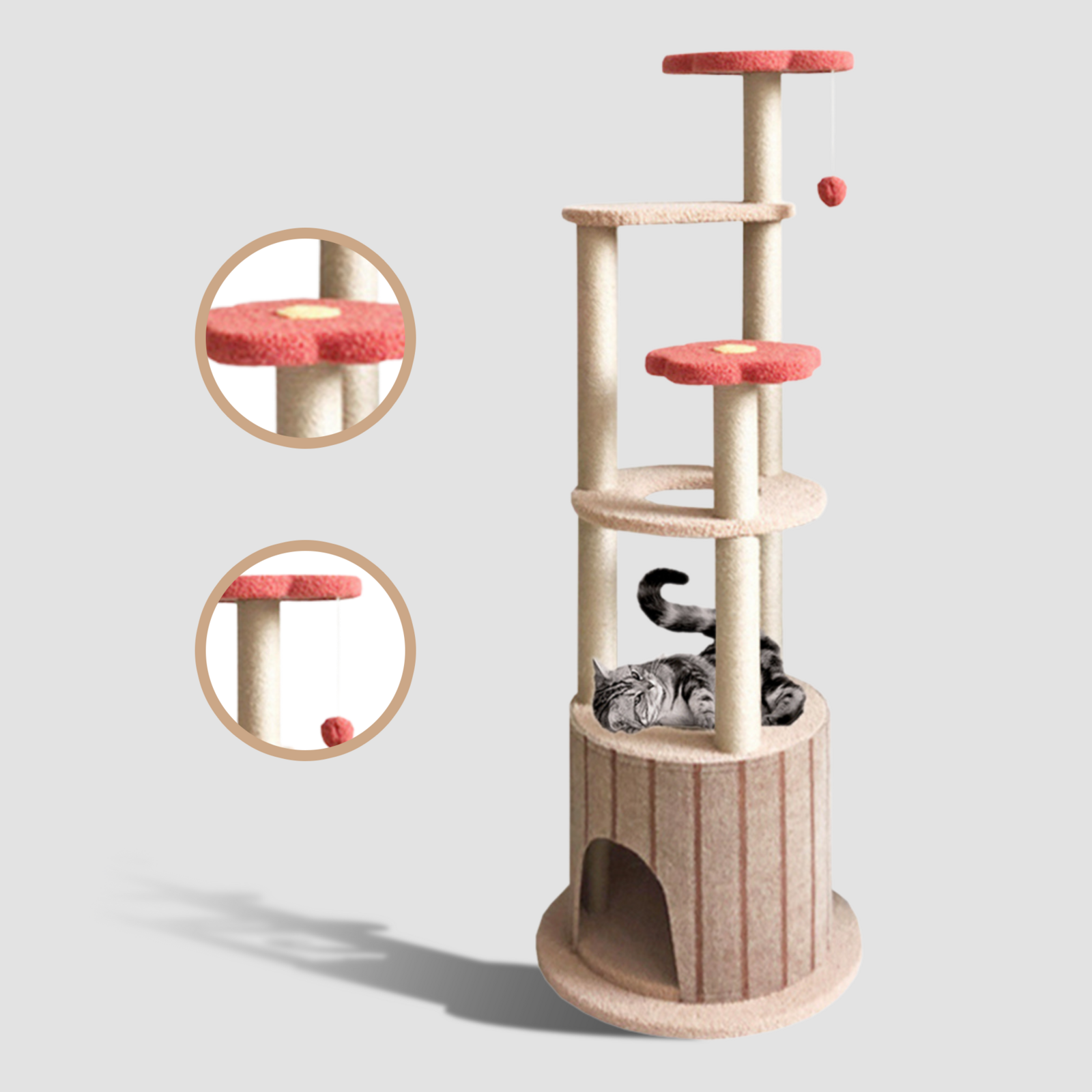 TOPET Cat Tree Trees Scratching Post Scratcher Tower Condo House Bed Toys 