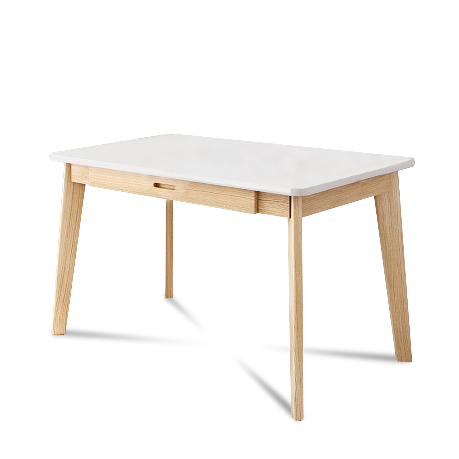 MIUZ Computer Desk Office Study Student Wood Table Drawer Cabinet Nordic White Natural