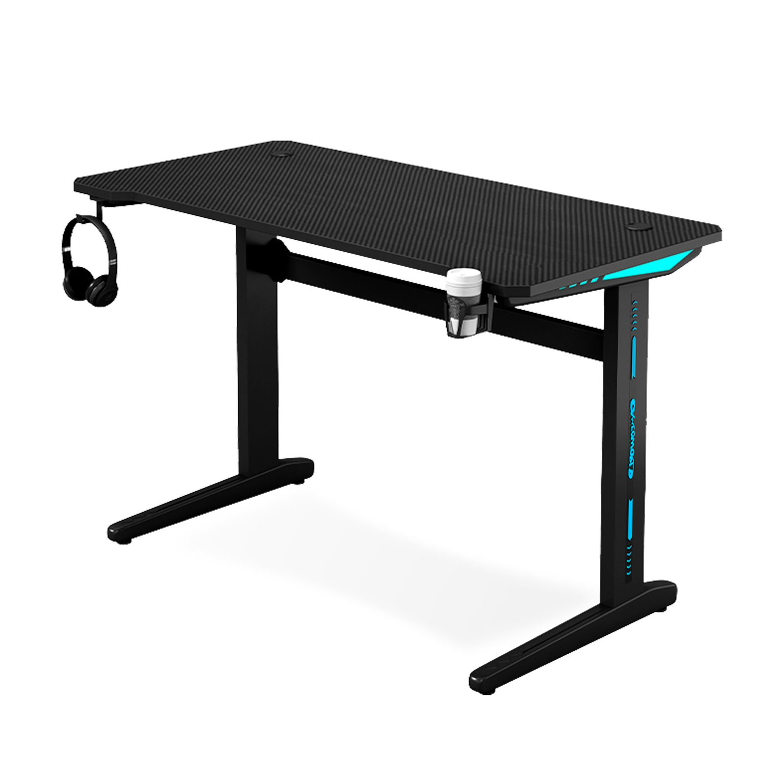 Gaming Desk Office Computer Desk Home Study Work Table Racer Carbon Fiber Table RGB LED 120cm