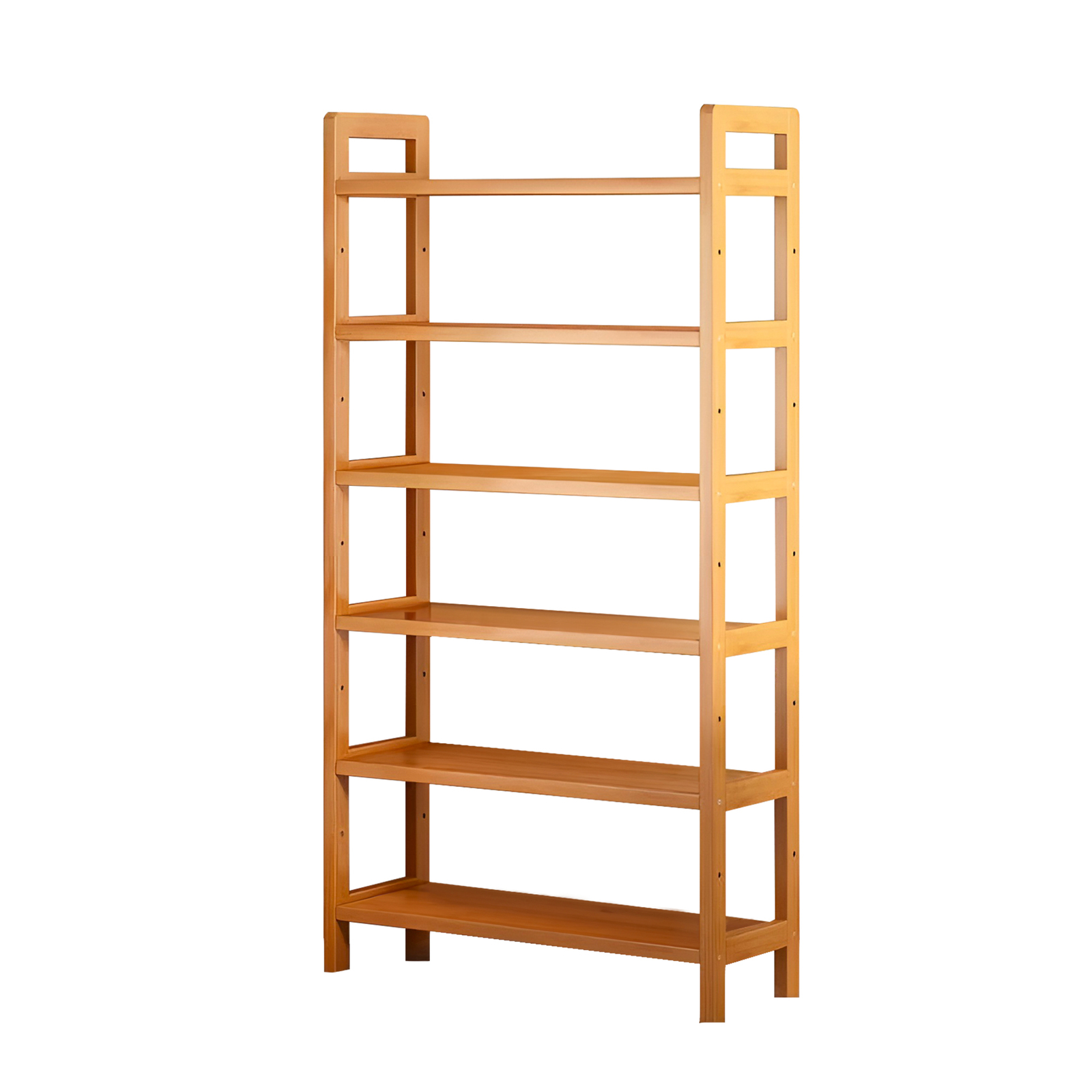 6 Tier Bamboo Wood Display Shelf Bookshelf Storage Rack Stand 70cm