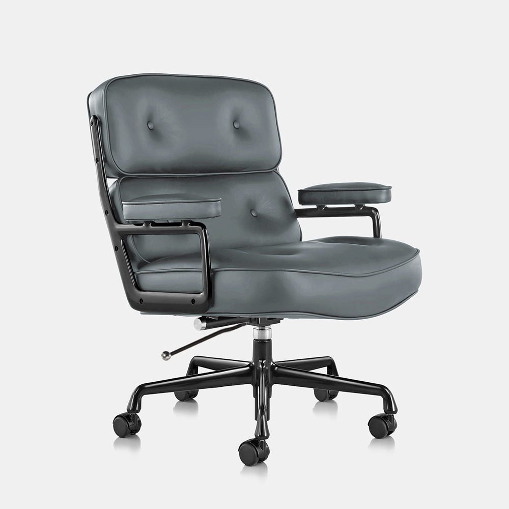 MIUZ Executive Chair PU Leather Office Chair Ergonomic Chair Lounge Chair Reception Chair Adjustable - Stone/Grey