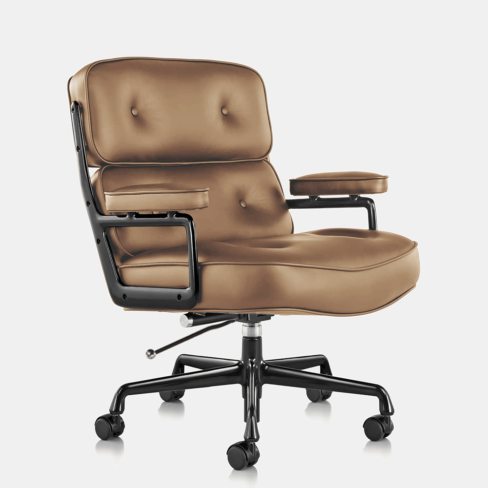 MIUZ Executive Chair PU Leather Office Chair Ergonomic Chair Lounge Chair Reception Chair Adjustable - Tan