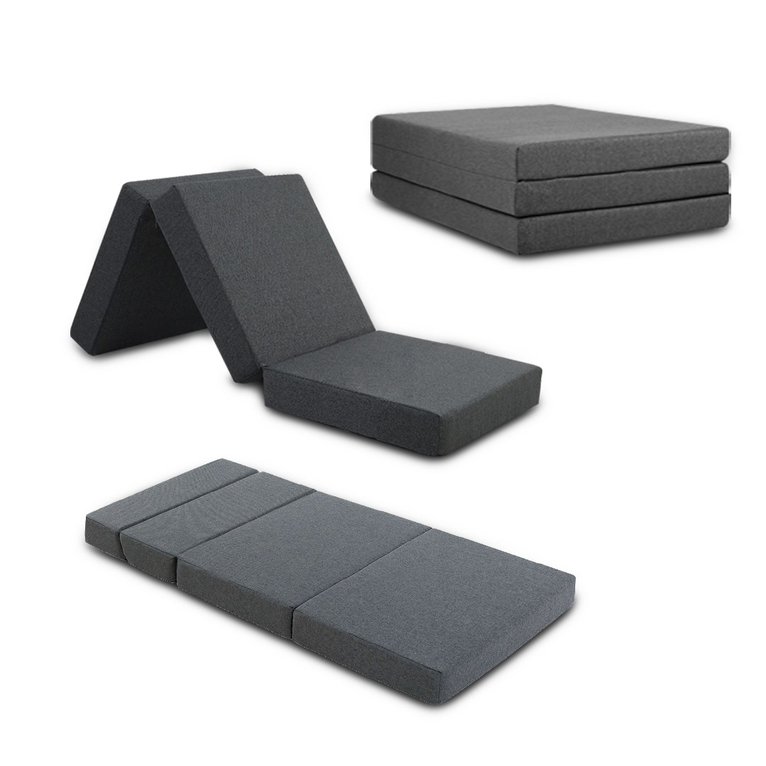 Comfeezzz Foldable Mattress Tri Folding Foam Camping Mattress Portable Sofa Bed Trifold Mat Sleeping Pad 