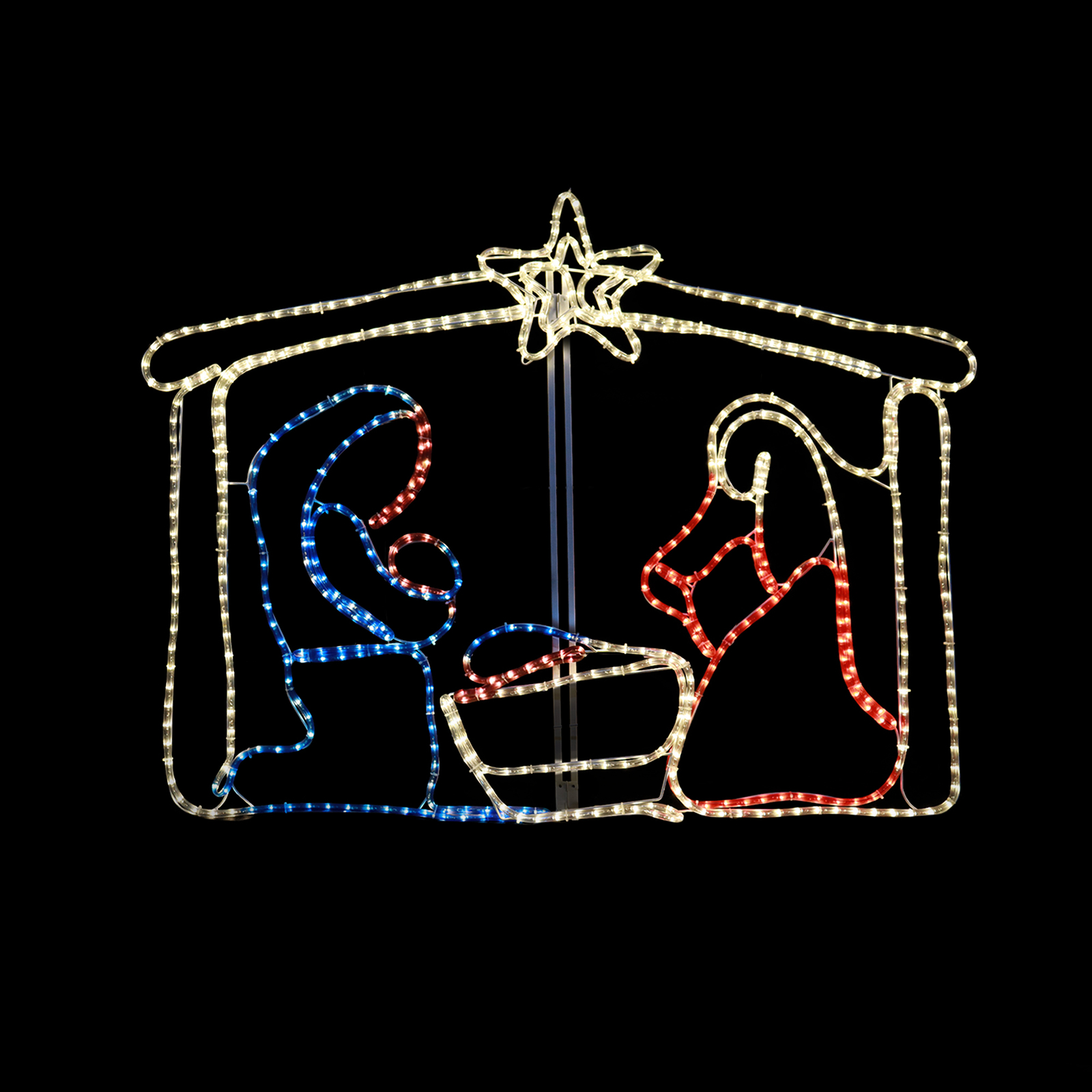 Christmas Motif Lights Led Rope Nativity Scene Baby Jesus Decor Au