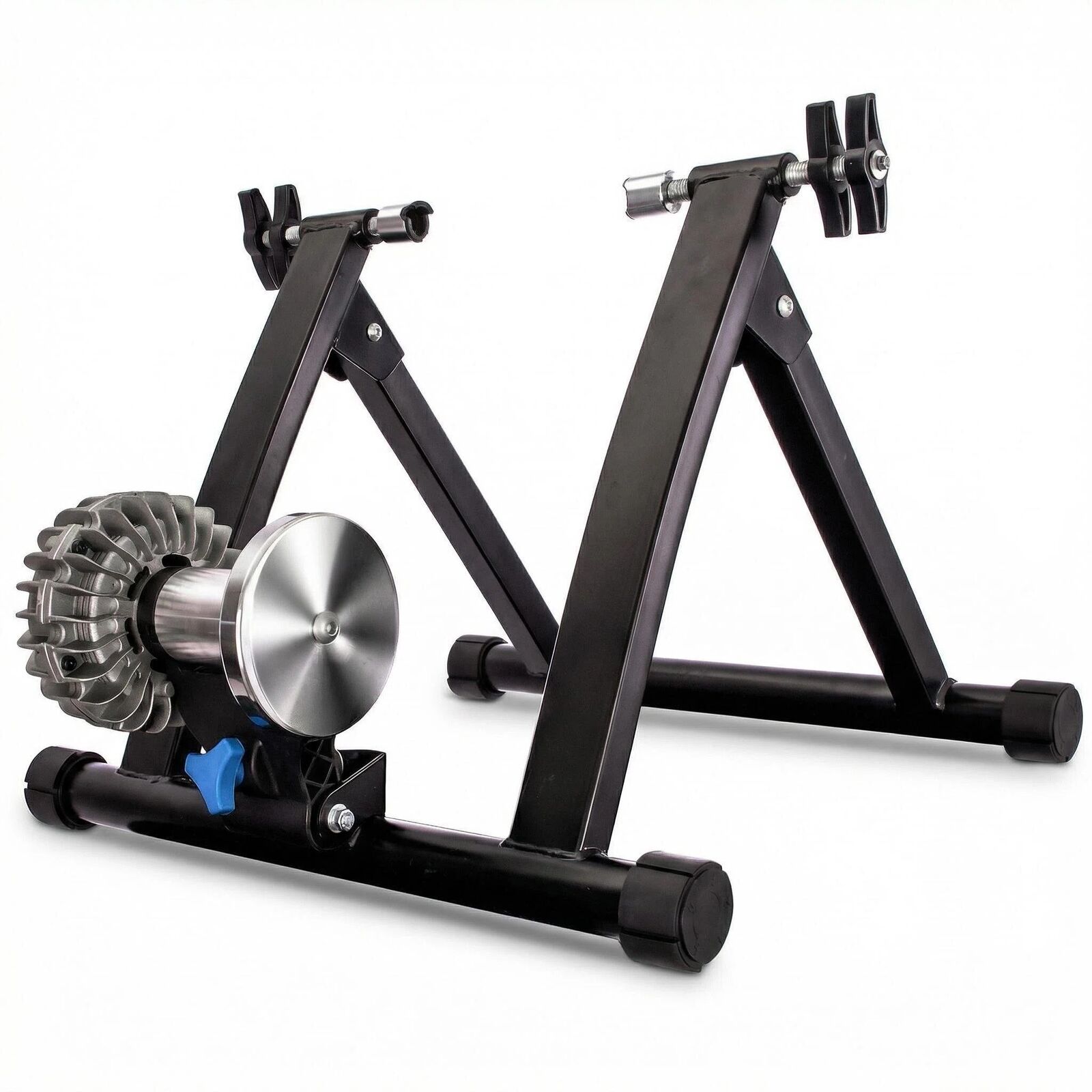 Fluid Bike Trainer Stand | Indoor Bicycle Exercise Stand 26-28" & 700C Wheels | Sturdy Steel Frame | Front Wheel Riser Block | Home Workout