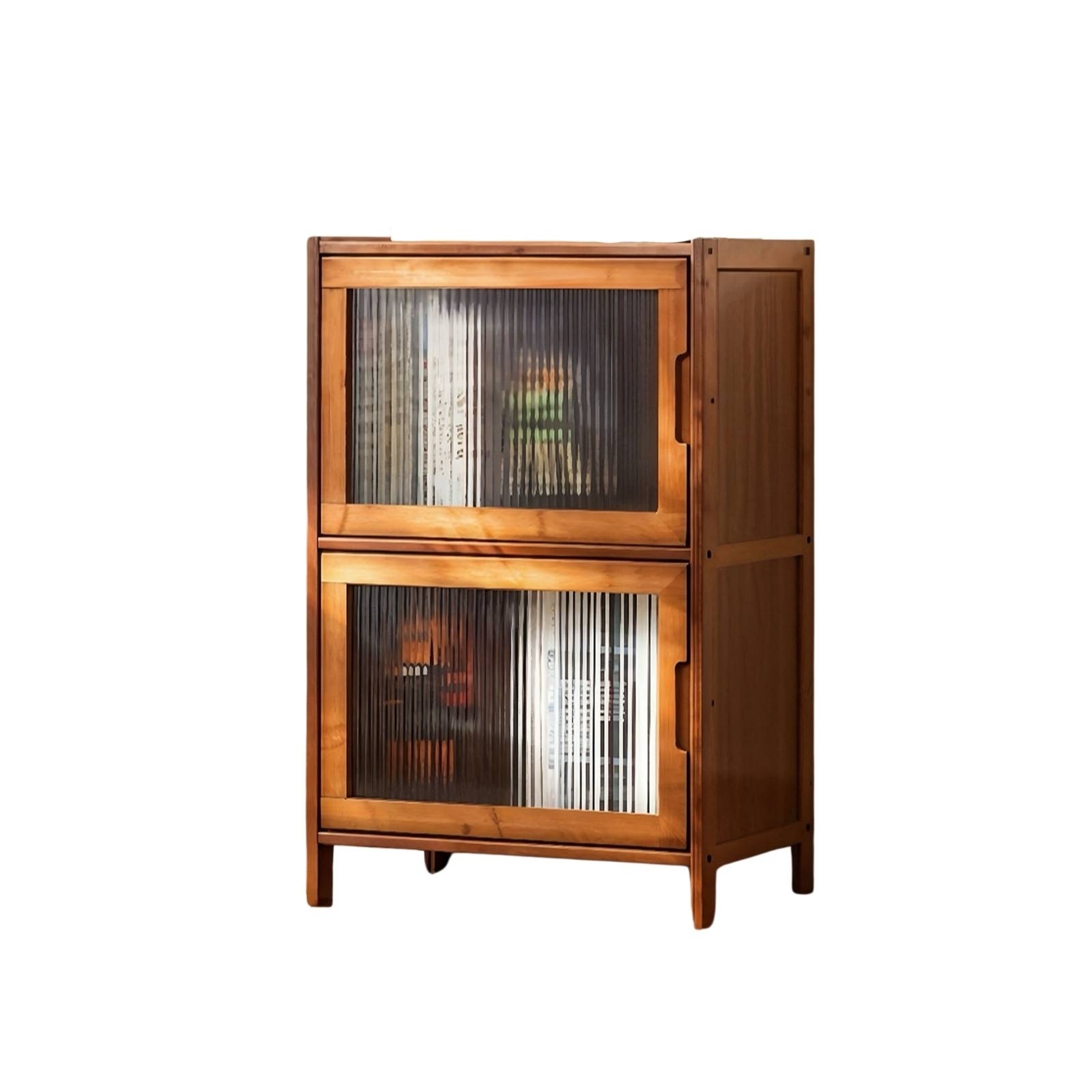 Storage Shelf Display Cabinet Cupboard Bookshelf 2 Tier Side Cabinets 