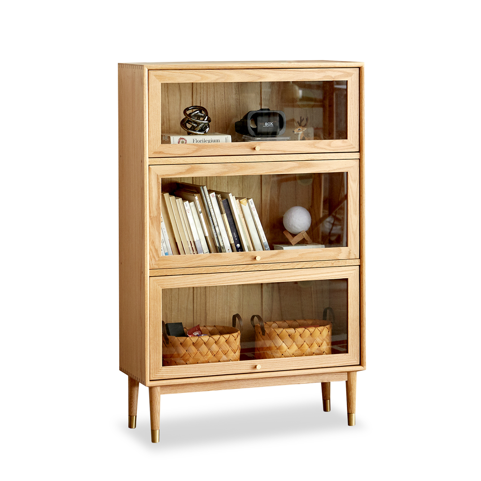 3-Tier Cabinet Bookcase Stand Bookshelf Display Shelf Storage Display Rack Stand Case Home Decor