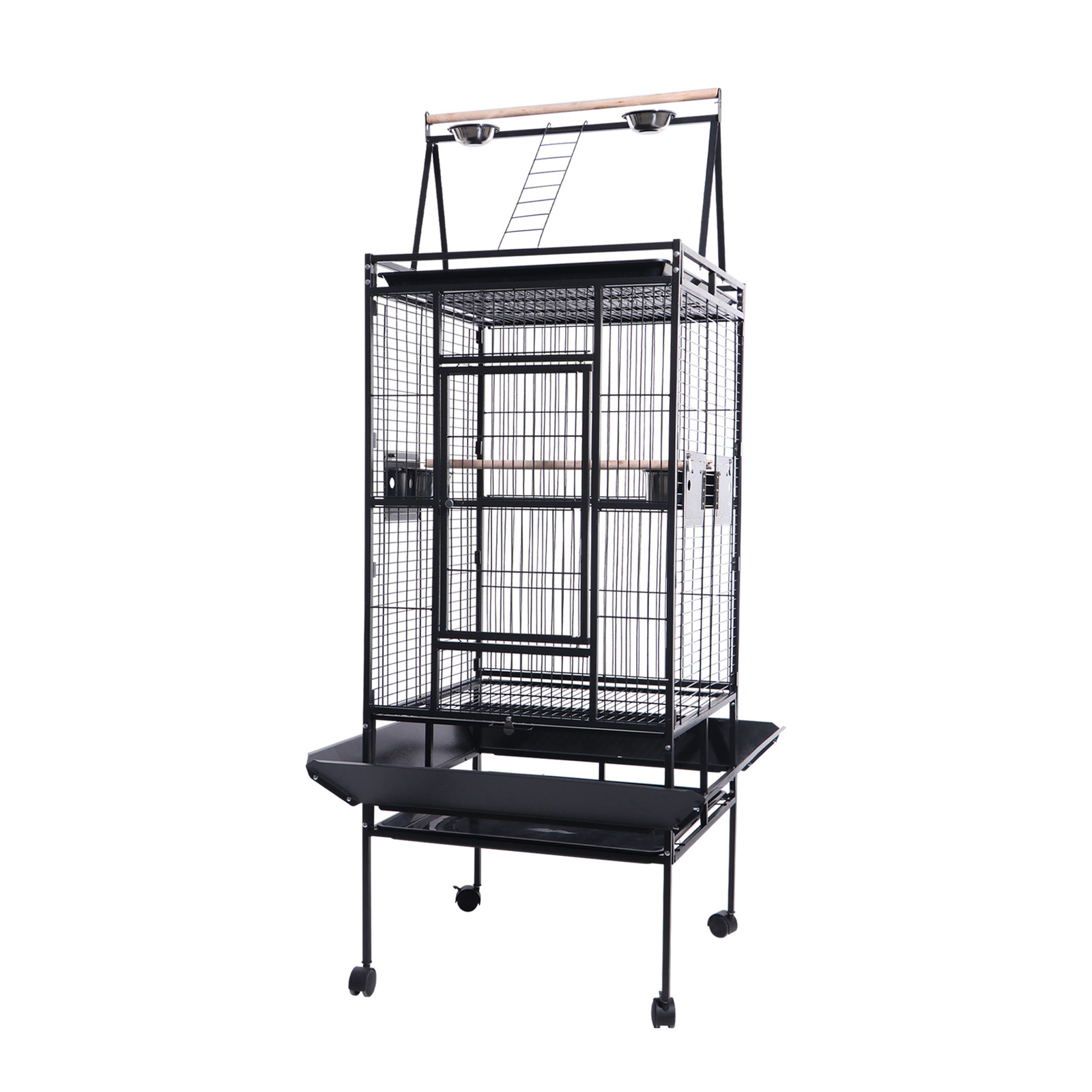 Pet Bird Cage Parrot Aviary Pet Stand-Alone Budgie Perch Stand Alone Cages with Wheels 173cm