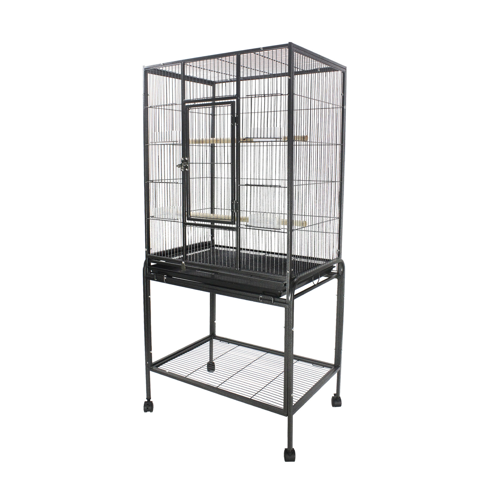 Pet Bird Cage Parrot Aviary Pet Stand-Alone Budgie Perch Stand Alone Cages with Wheels 135cm