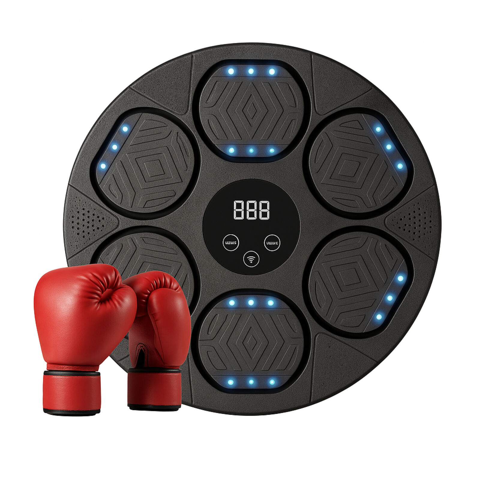 Smart Musical Boxing Machine Wall Mounted LED Pad with Box Gloves for Home Gym, Cardio, Reflex Training, Stress Relief & Fun Fitness