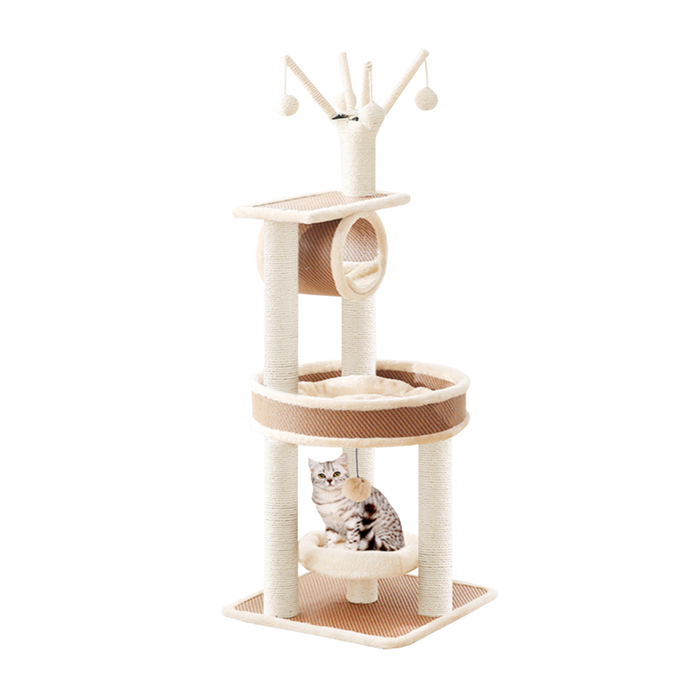 Cat Tree Trees Scratching Post Scratcher Tower Condo House Feline Scratcher Tower 140cm with Large Bed