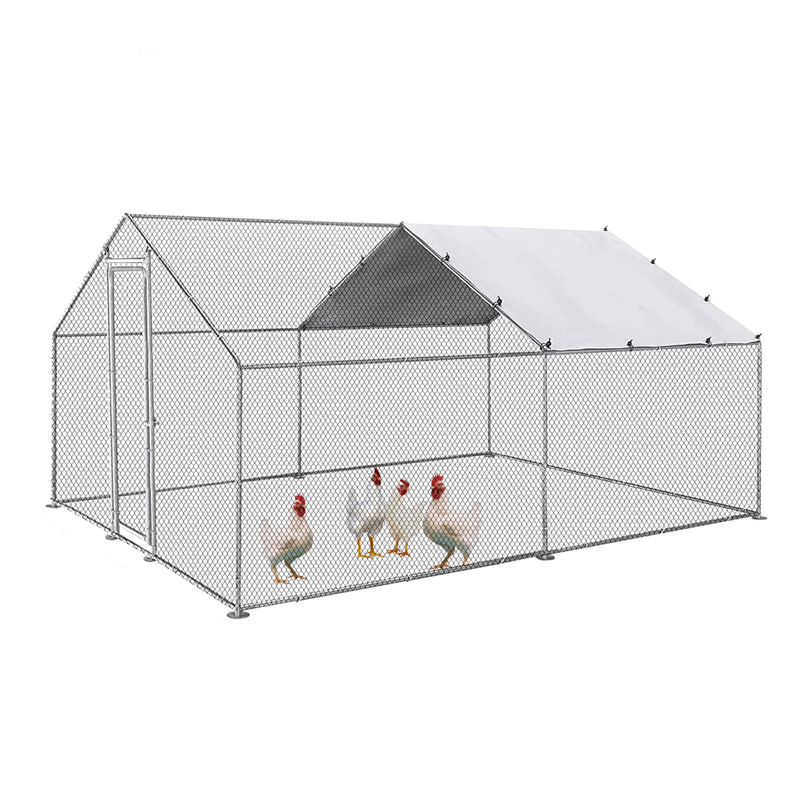 Large Walk-in Pet Chicken Run Coop Cage Rabbit Hutch Ferret House Guinea Pig Enclosure 300 x 400 x 195cm