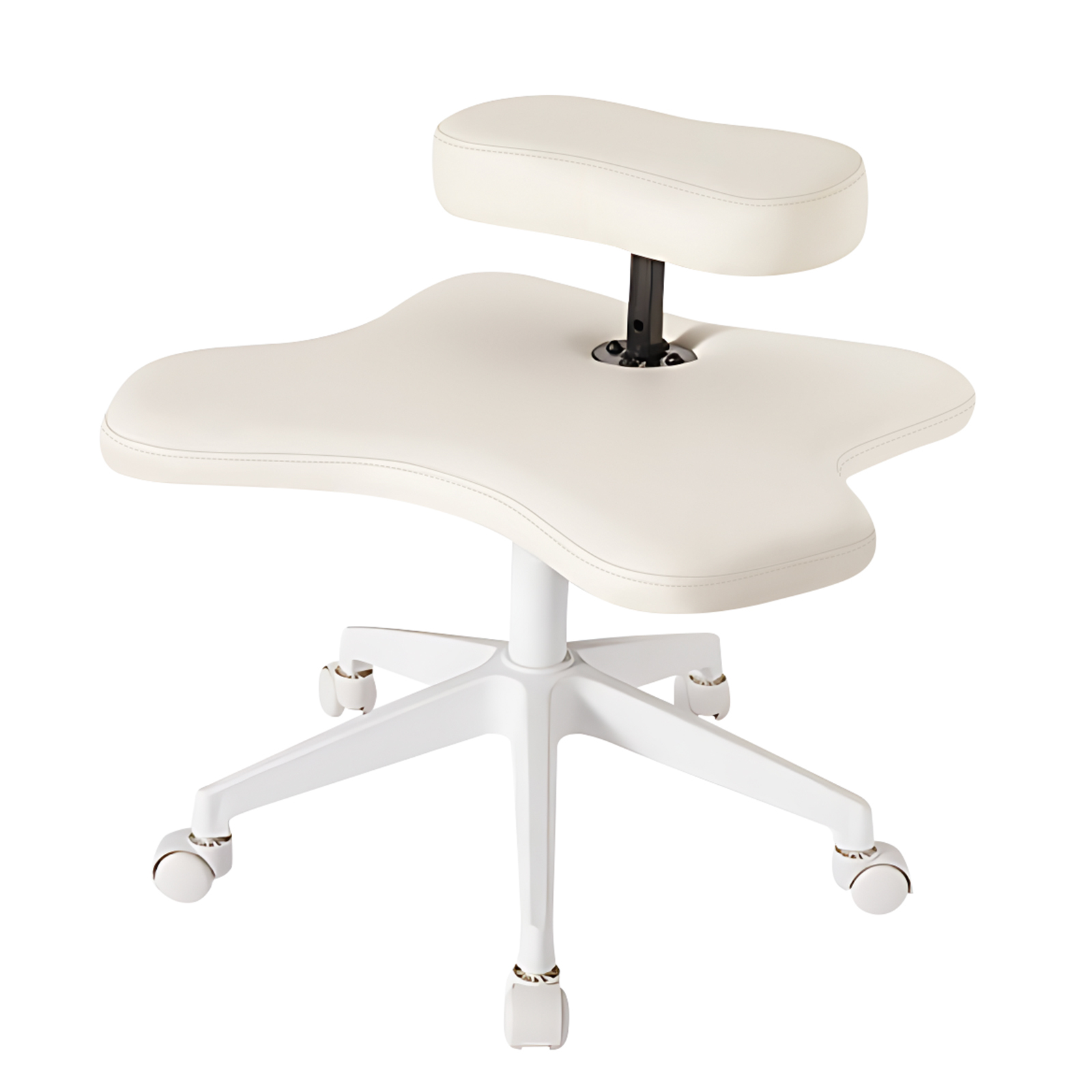 Criss Cross Legged Meditation Chair Office Chair Executive Computer Swivel Chair - White