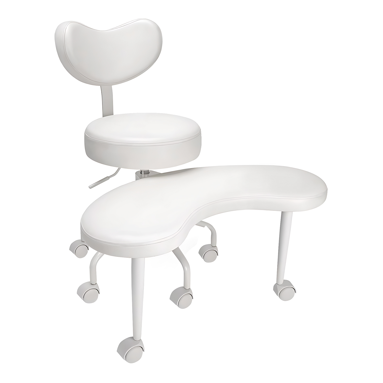 White Criss Cross Legged Meditation Chair ADHD Chair with Lumbar Support Backrest