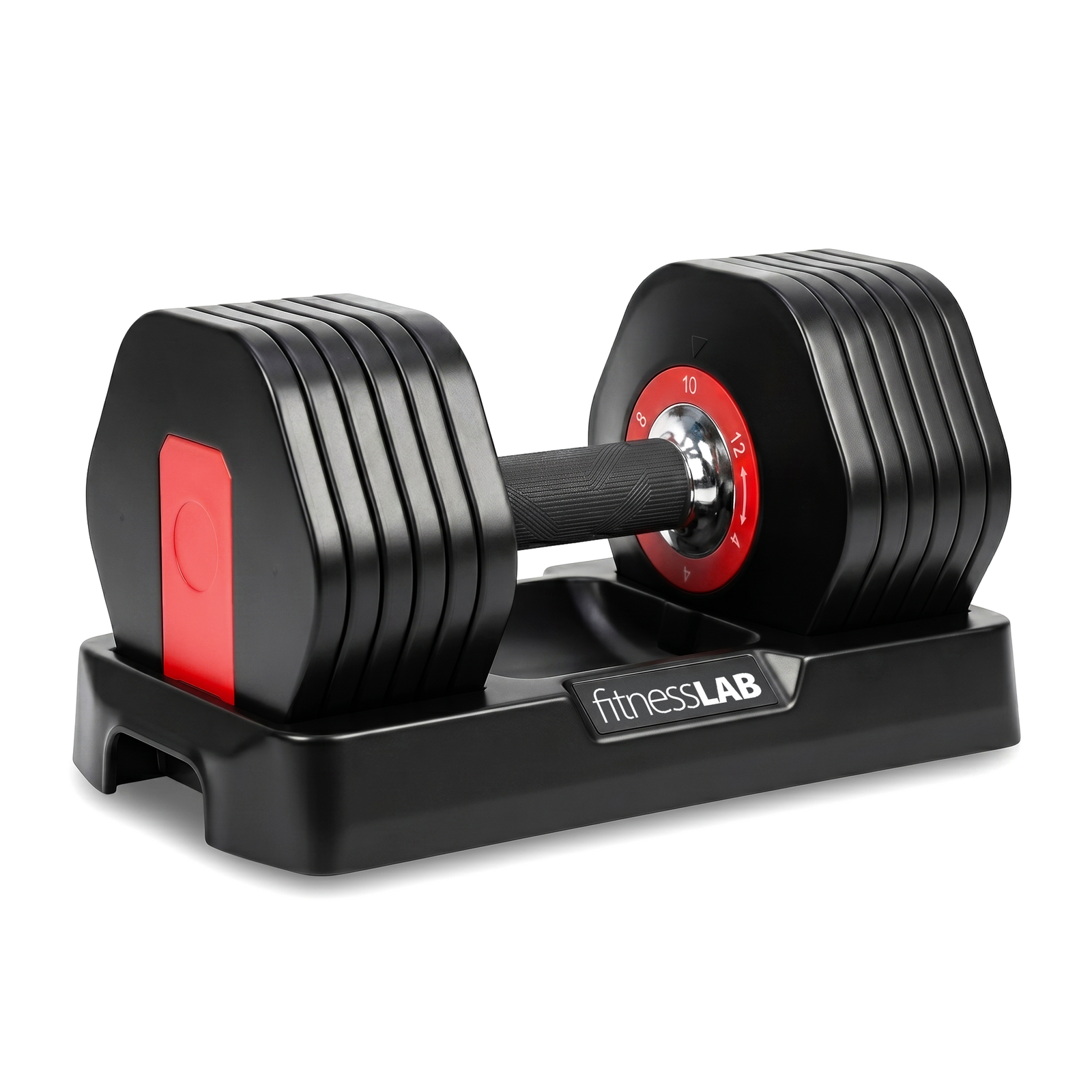 12kg Adjustable Dumbbell Gym Exercise Weights, Fast Adjustment with Non-Slip Handle, Crossfit, Bodybuilding, Toning, and Fitness Dumbbell