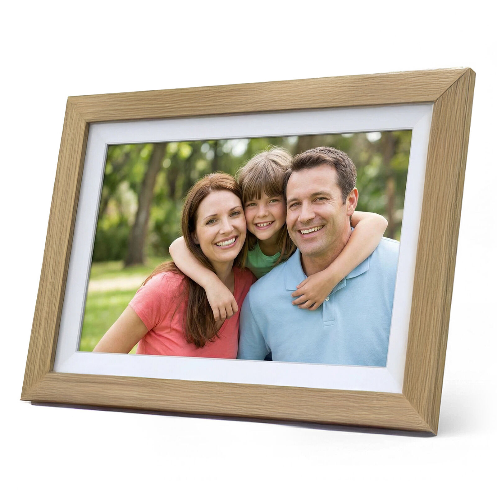 WiFi Digital Photo Frame | Instant Photo Sharing from Phone | 32GB Memory | Rustic Brown Wooden Finish |Auto Rotate | 10.1" 1980x1080 Display