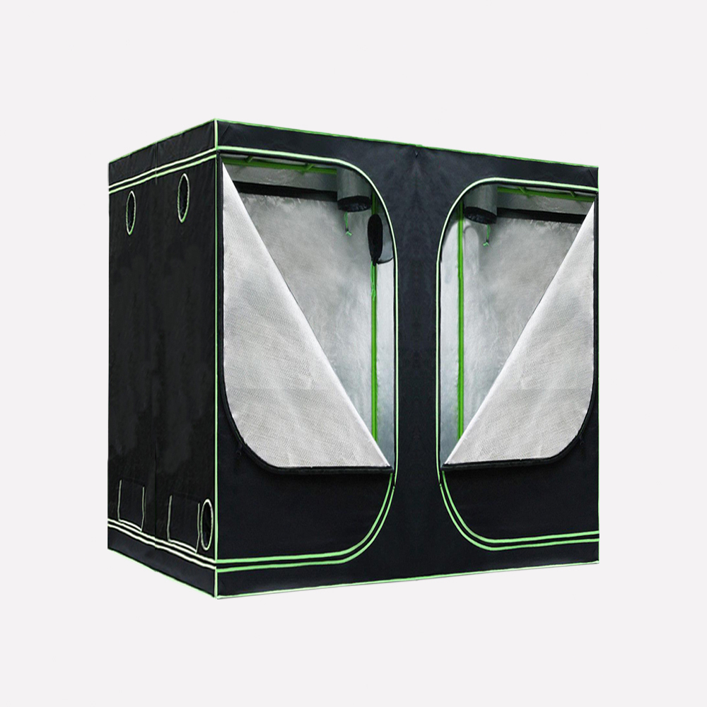 Glasshaus Grow Tent Kits Size I: 200x200x200cm Real 1680D Oxford Hydroponic Indoor System
