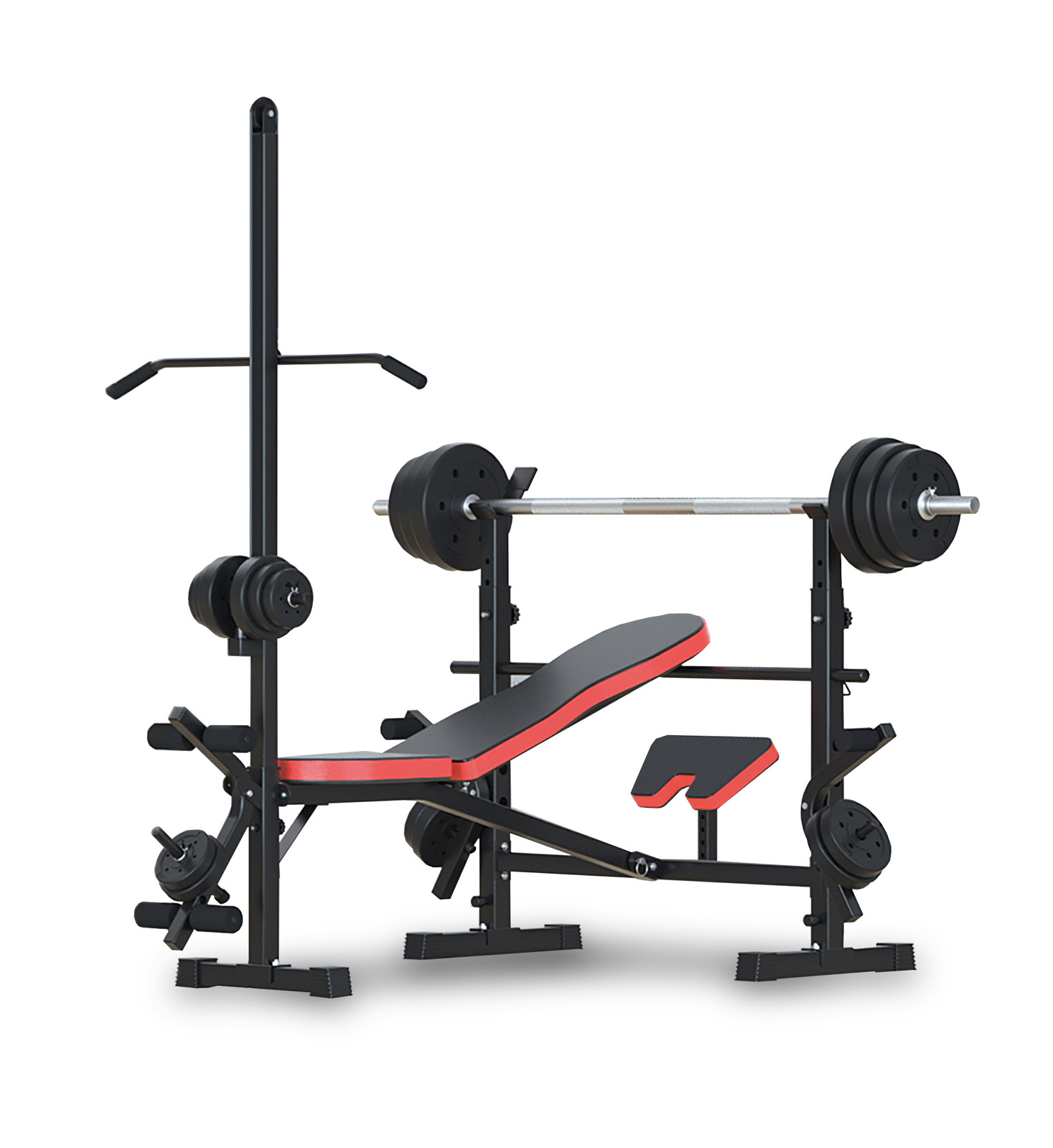Back Adjustable Weight Bench Press Multi-station Fitness 8in1 Home Gym Equipment Curl