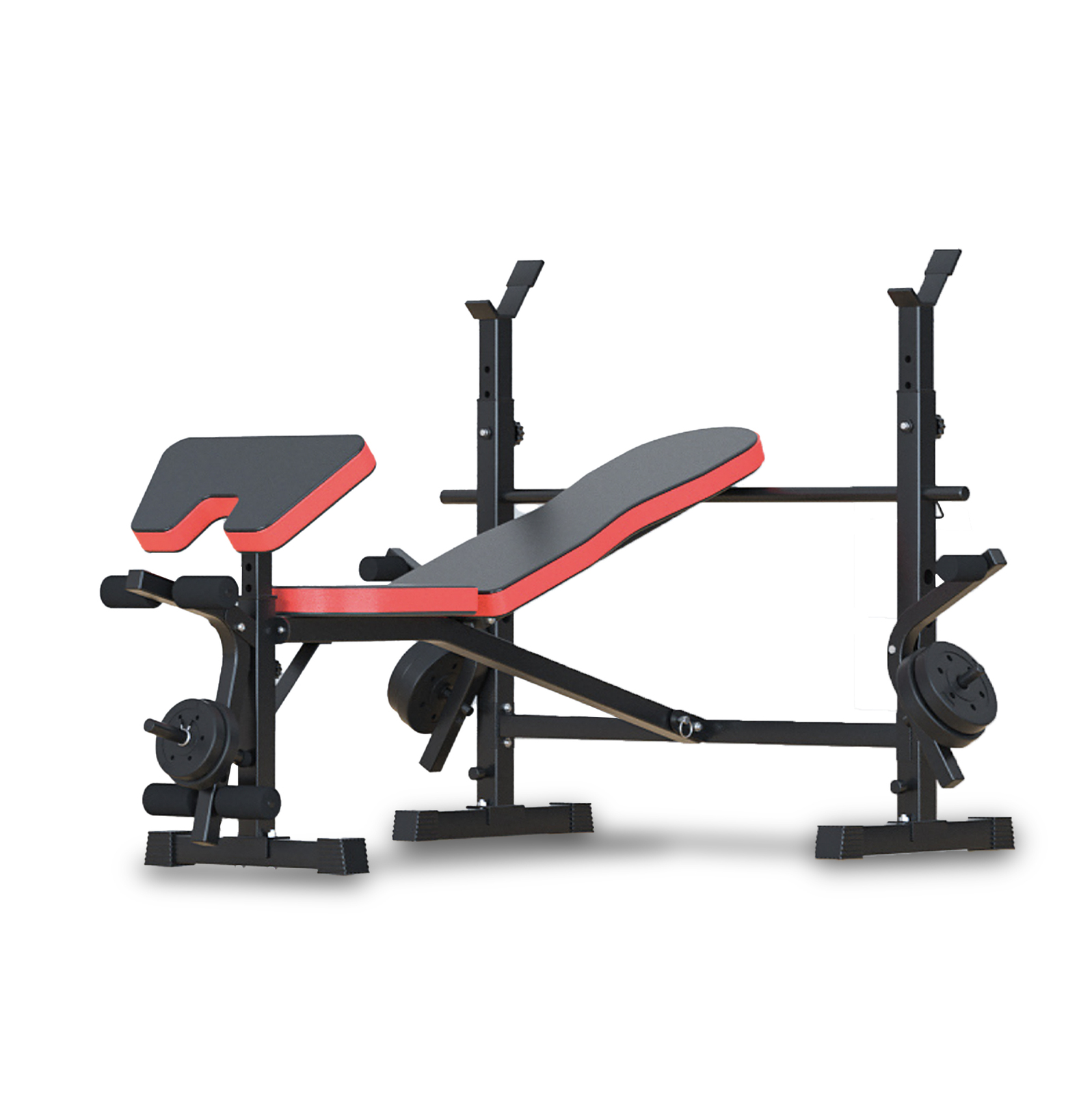 Back Adjustable Weight Bench Press Multi-station Fitness 8in1 Home Gym Equipment Curl