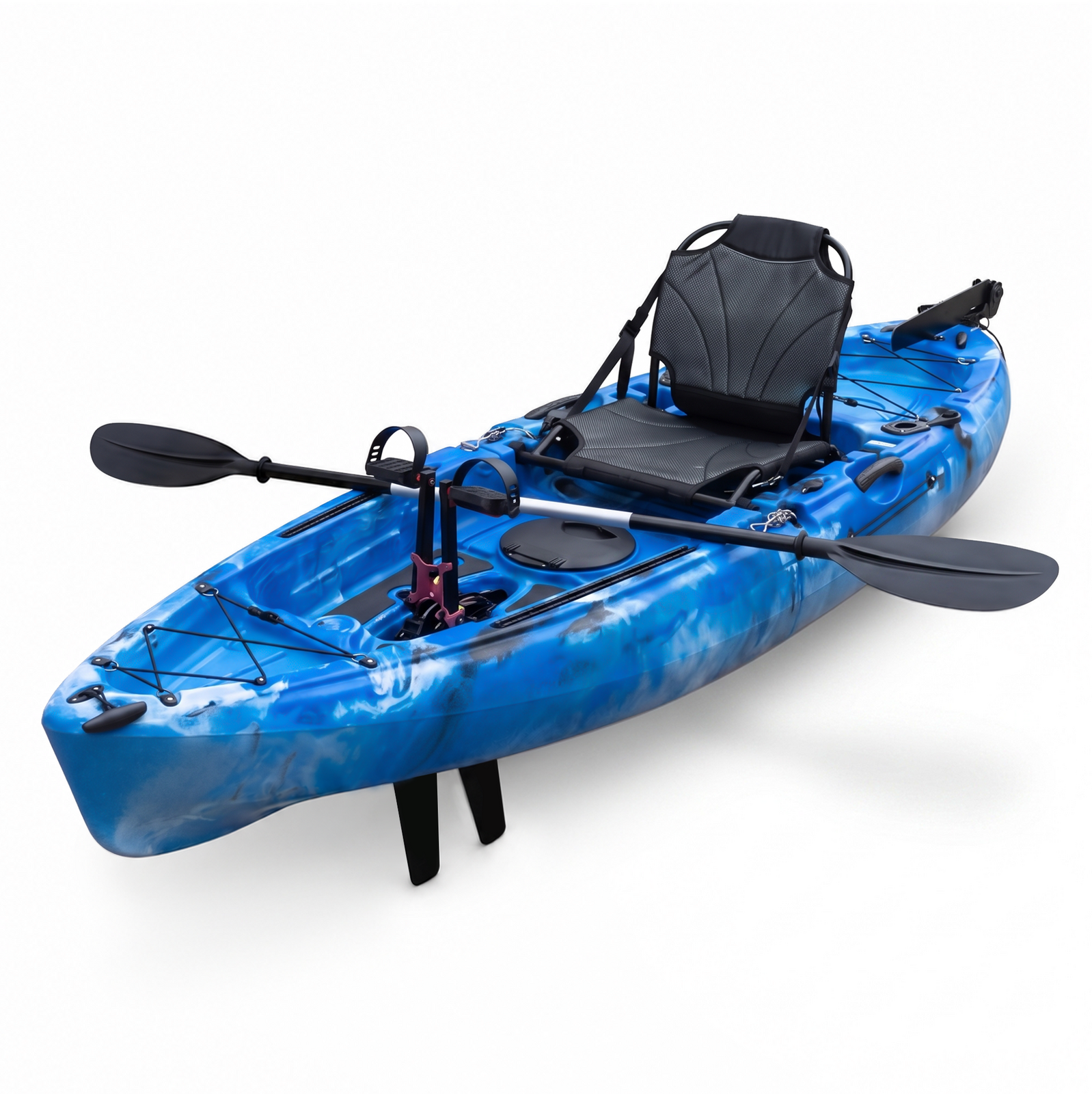 Modular Fin Drive Pedal Fishing Kayak 2.7m for Saltwater & Freshwater - Ocean Blue