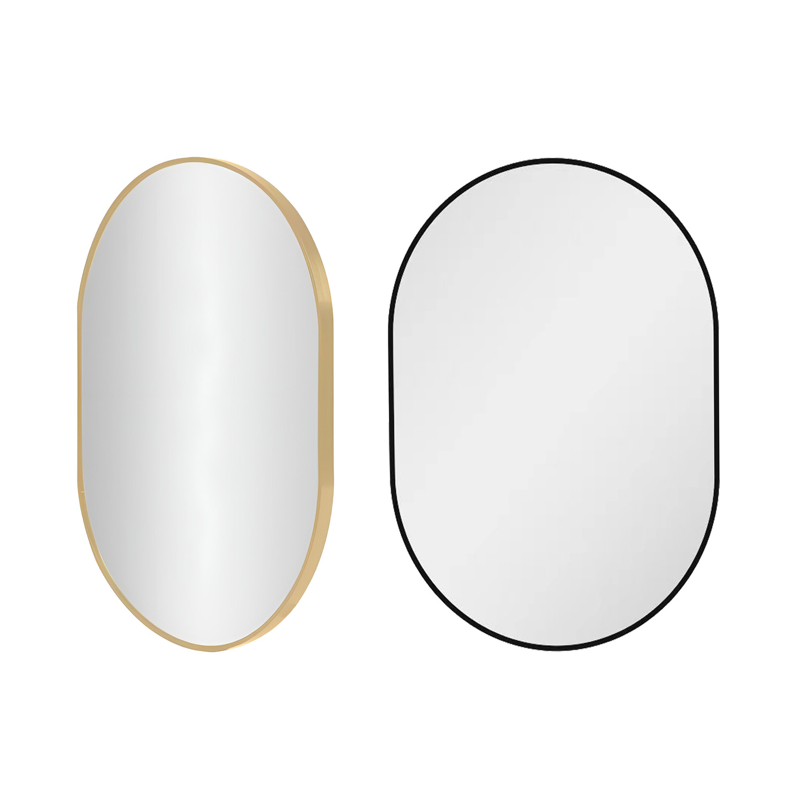 Oval Frame Wall Mirror Bathroom Shower Shave Vanity Make Up Mirror 60x90cm