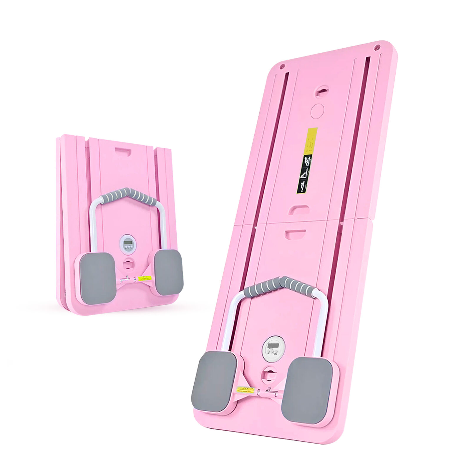 Pink Pilates Board Reformer Set - Foldable home gym & yoga equipment for workout, strength training, core & flexibility, space-saving design - Pink