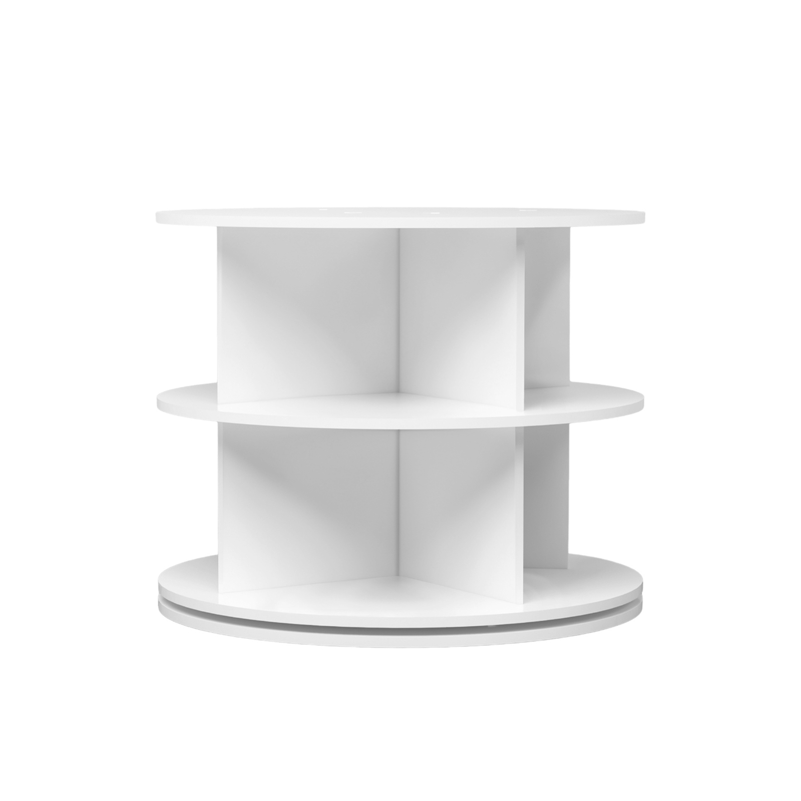 2 Tier 360 Swivel Rotating Shoe Rack Tower Book Storage Organizer Display Stand