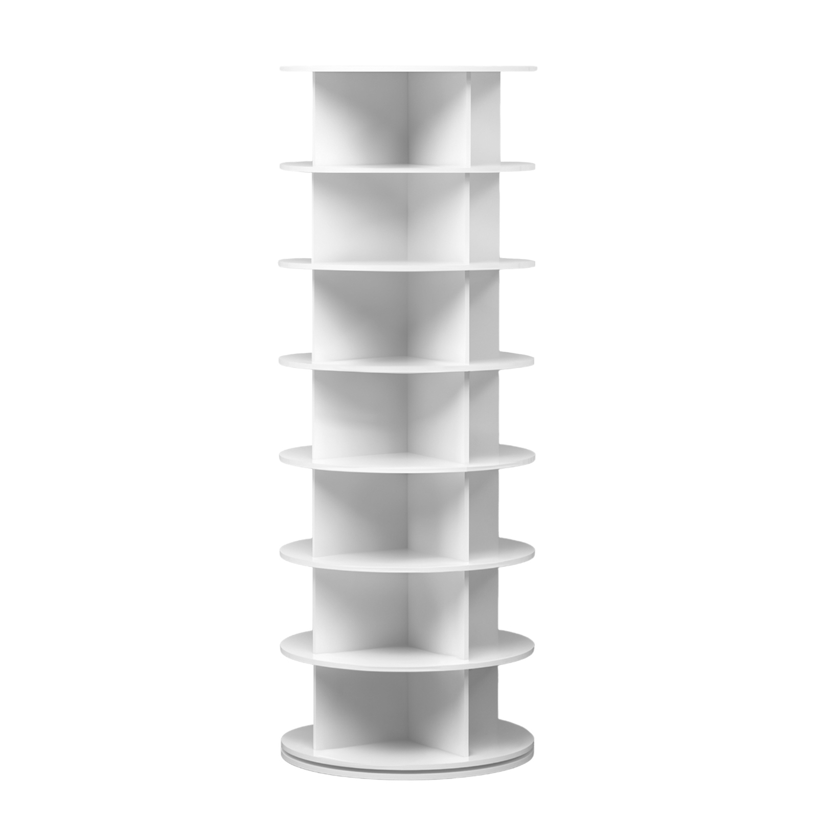 7 Tier 360 Swivel Rotating Shoe Rack Tower Book Storage Organizer Display Stand