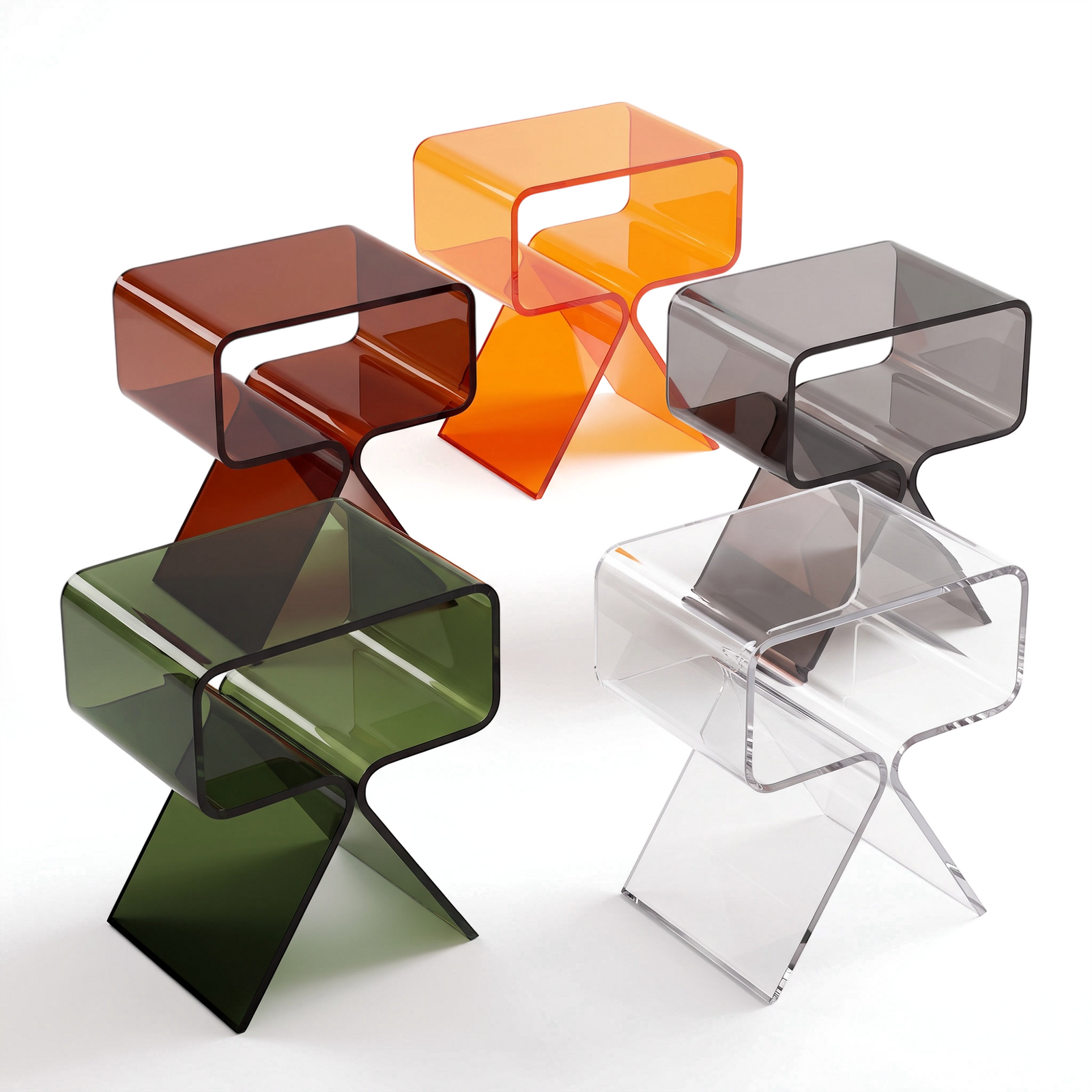 Acrylic Bedside Table - Modern Transparent Nightstand, Waterproof End Table, Minimalist & Space-Saving Side Table for Bedroom, Living Room