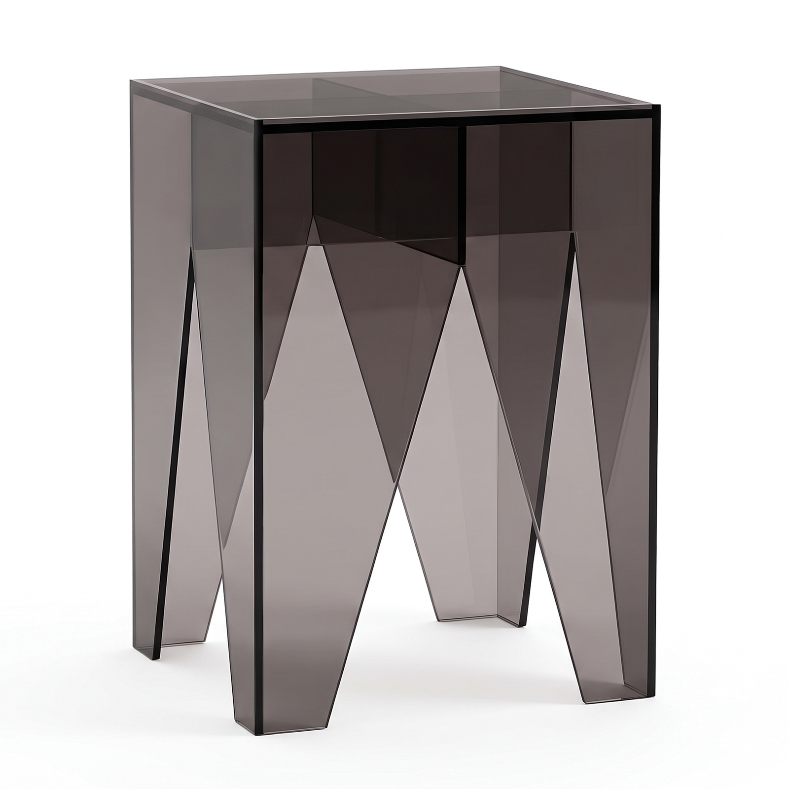 Modern Black Acrylic Bedside Table, Nightstand Coffee End Table, Stylish Transparent Accent Table, Lightweight, Vibrant Color Options