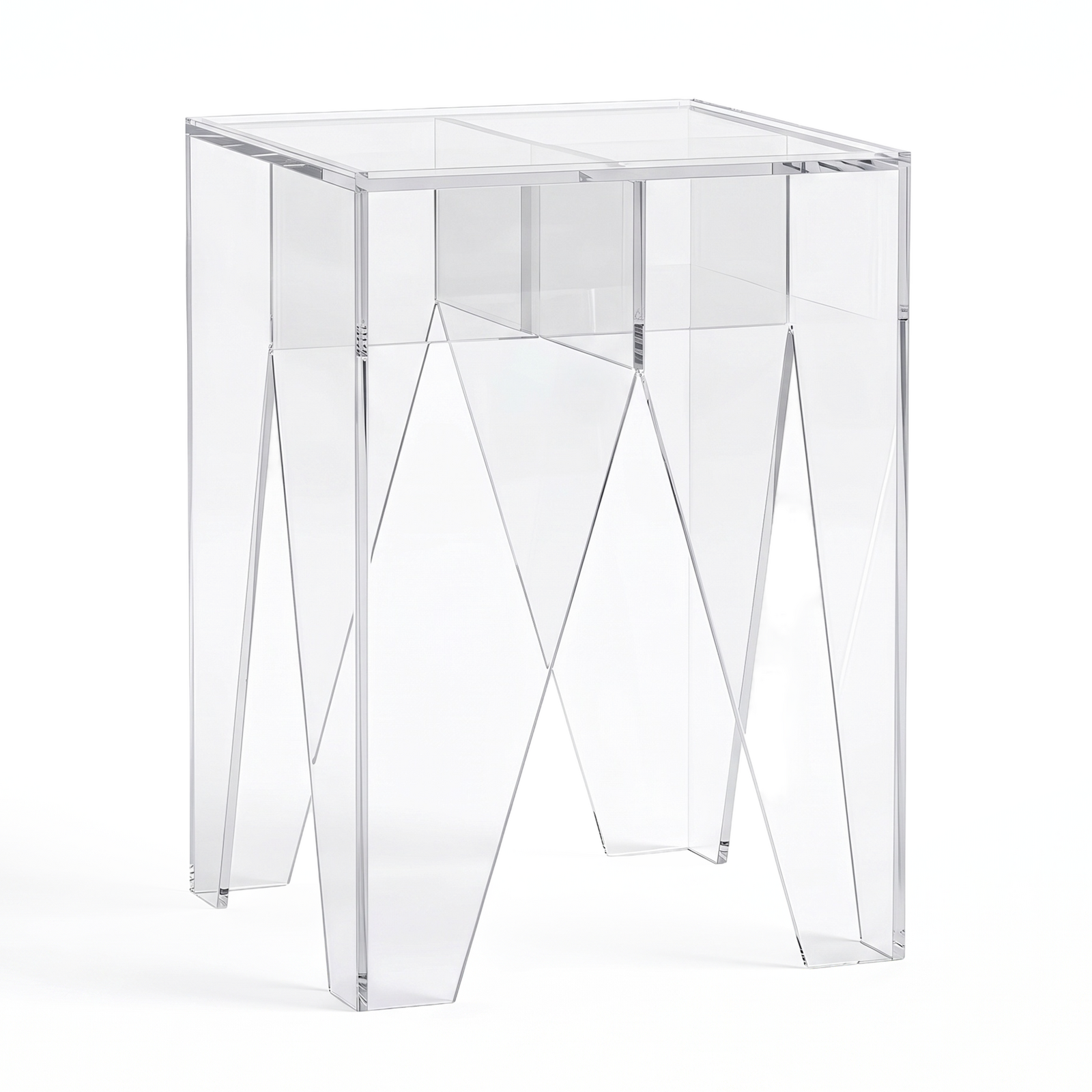 Modern Clear Acrylic Bedside Table, Nightstand Coffee End Table, Stylish Transparent Accent Table, Lightweight, Vibrant Color Options