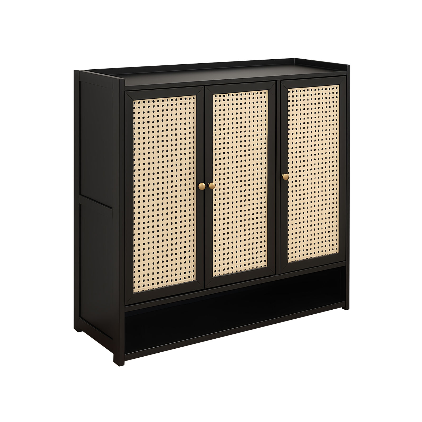 Bamboo Shoe Storage Cabinet Shoe Rack Organiser Shelf with Multi-Layer Design and Ventilated Doors for Entryway, Apartment, Balcony, Indoor Use
