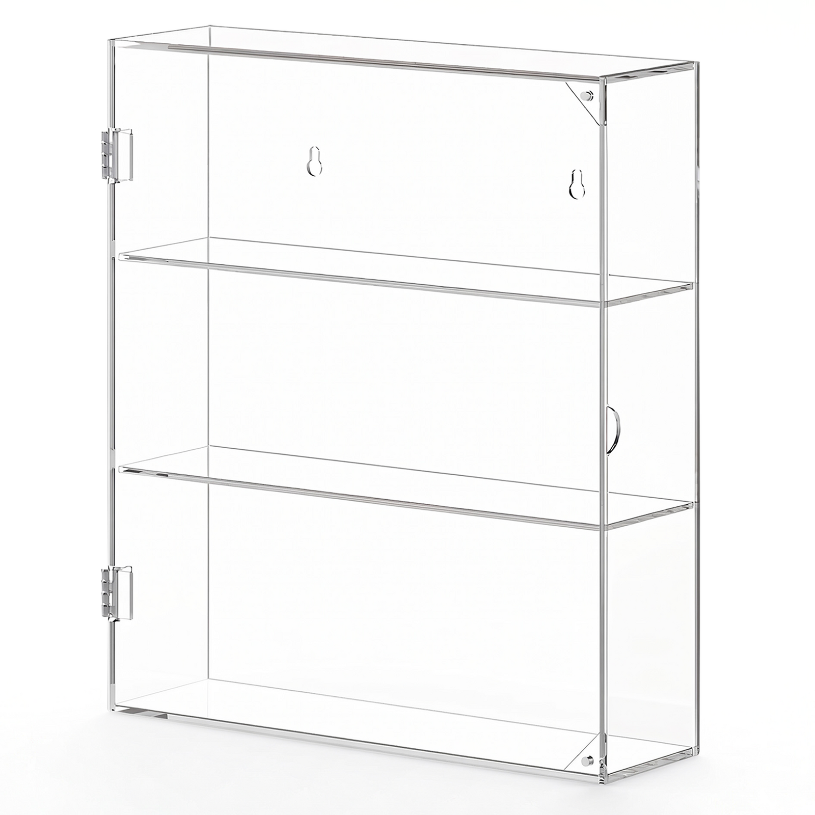 Acrylic Display Case, 3 Layer Wall Mounted or Desktop Storage Organizer for Collectibles