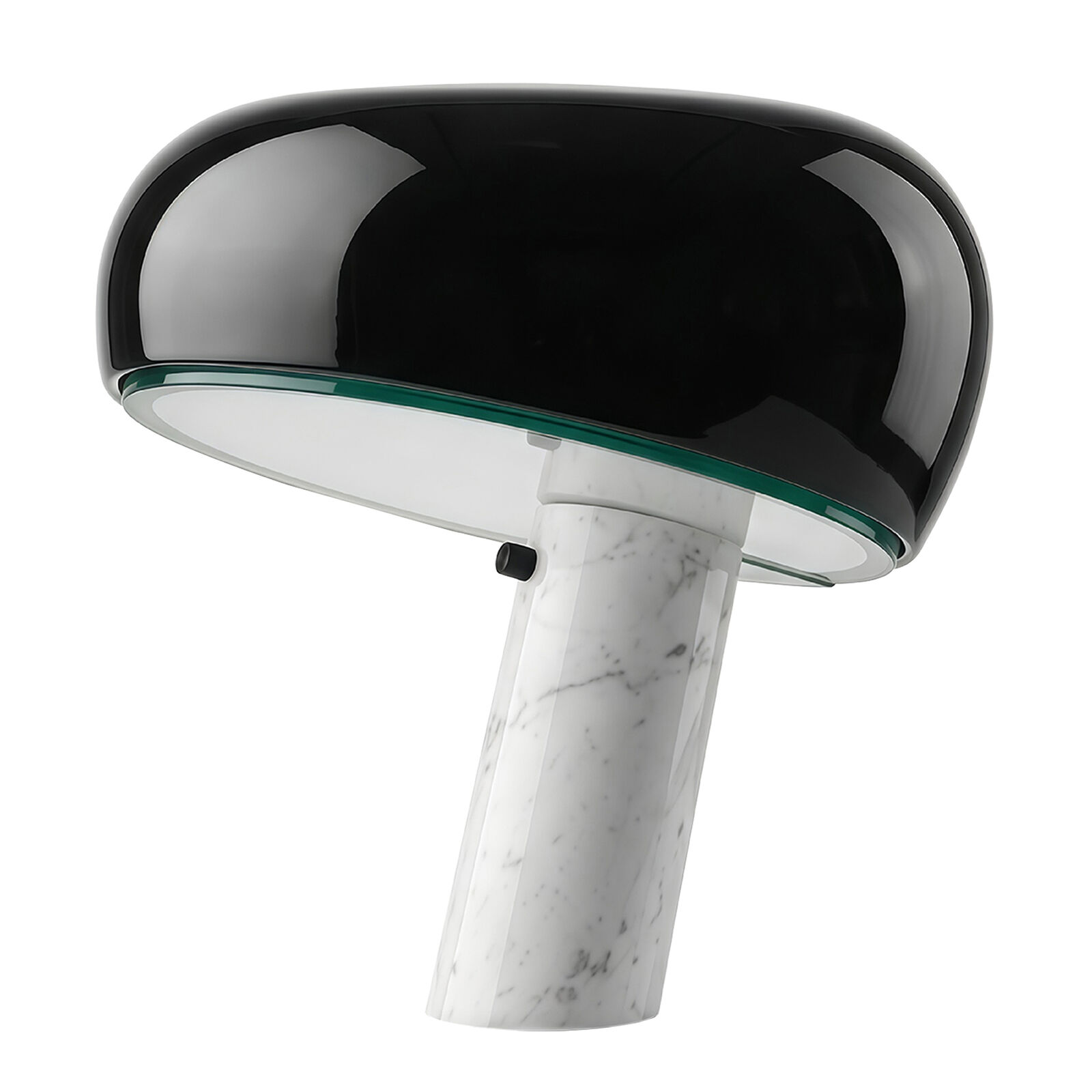 Replica Flos Snoopy Table Lamp,240V Glossy Black Dome Accent Bedside Lamp, SAA Certified Desk Light, Modern Design for Bedrooms, Living Rooms