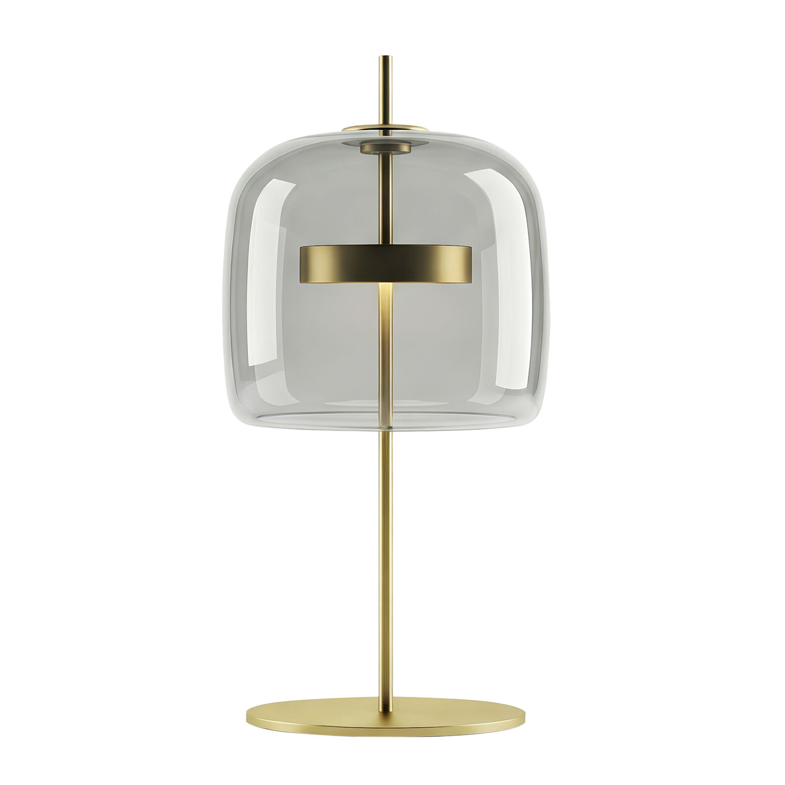 Replica Jube Table Lamp, 240V Grey Modern Glass Dome Bedside Lamp w/ Semi-Transparent Shade, SAA Certified Light for Bedrooms & Living Rooms