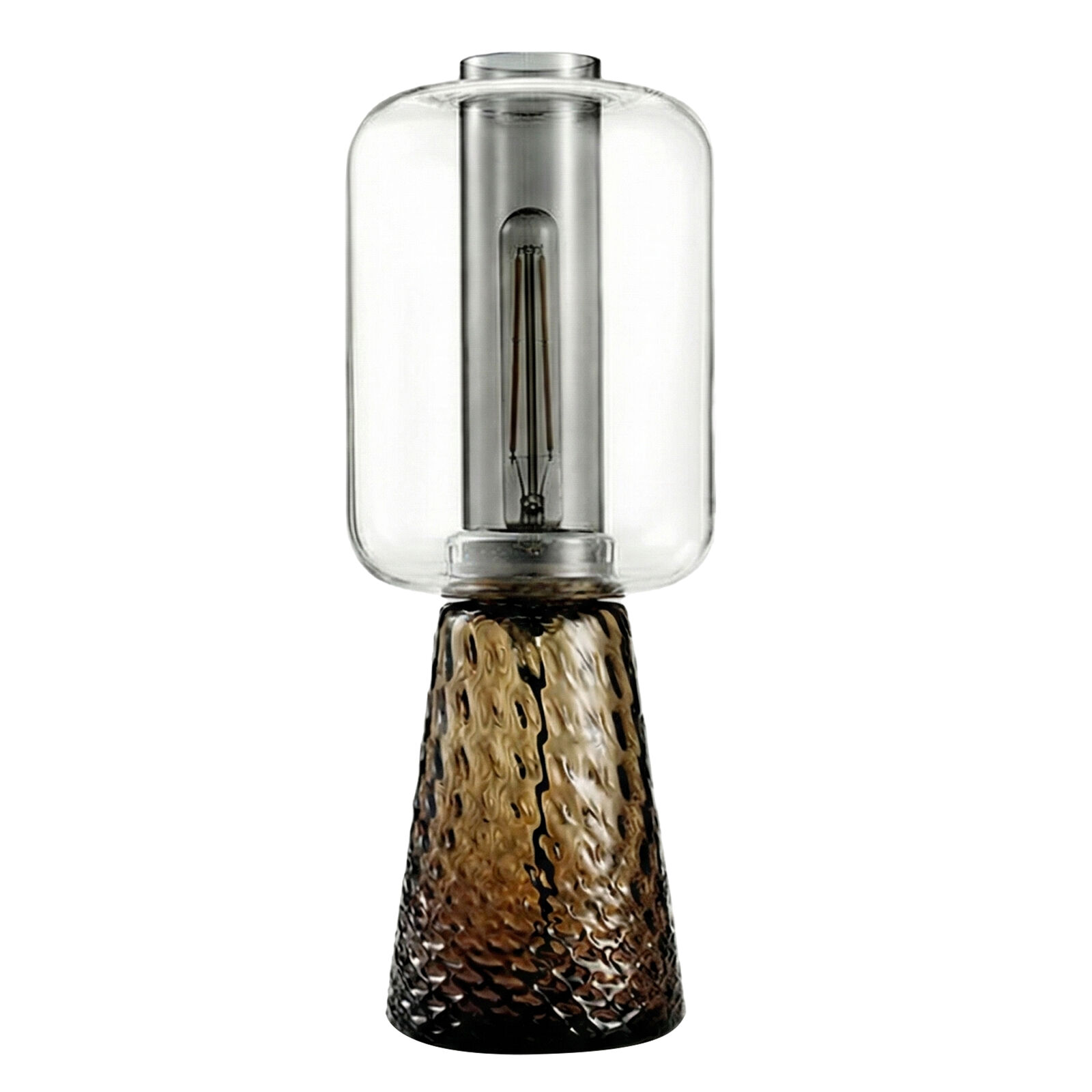 Replica Ensemble Table Lamp,240V Modern Brown Glass Accent Bedside Lamp, SAA Certified Desk Light for Bedrooms, Living Rooms & Office