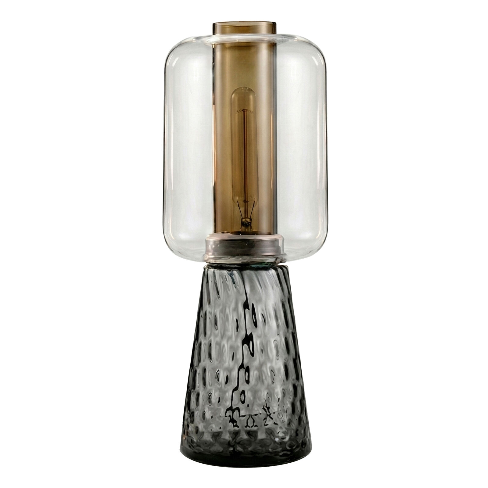 Replica Ensemble Table Lamp,240V Modern Grey Glass Accent Bedside Lamp, SAA Certified Desk Light for Bedrooms, Living Rooms & Office