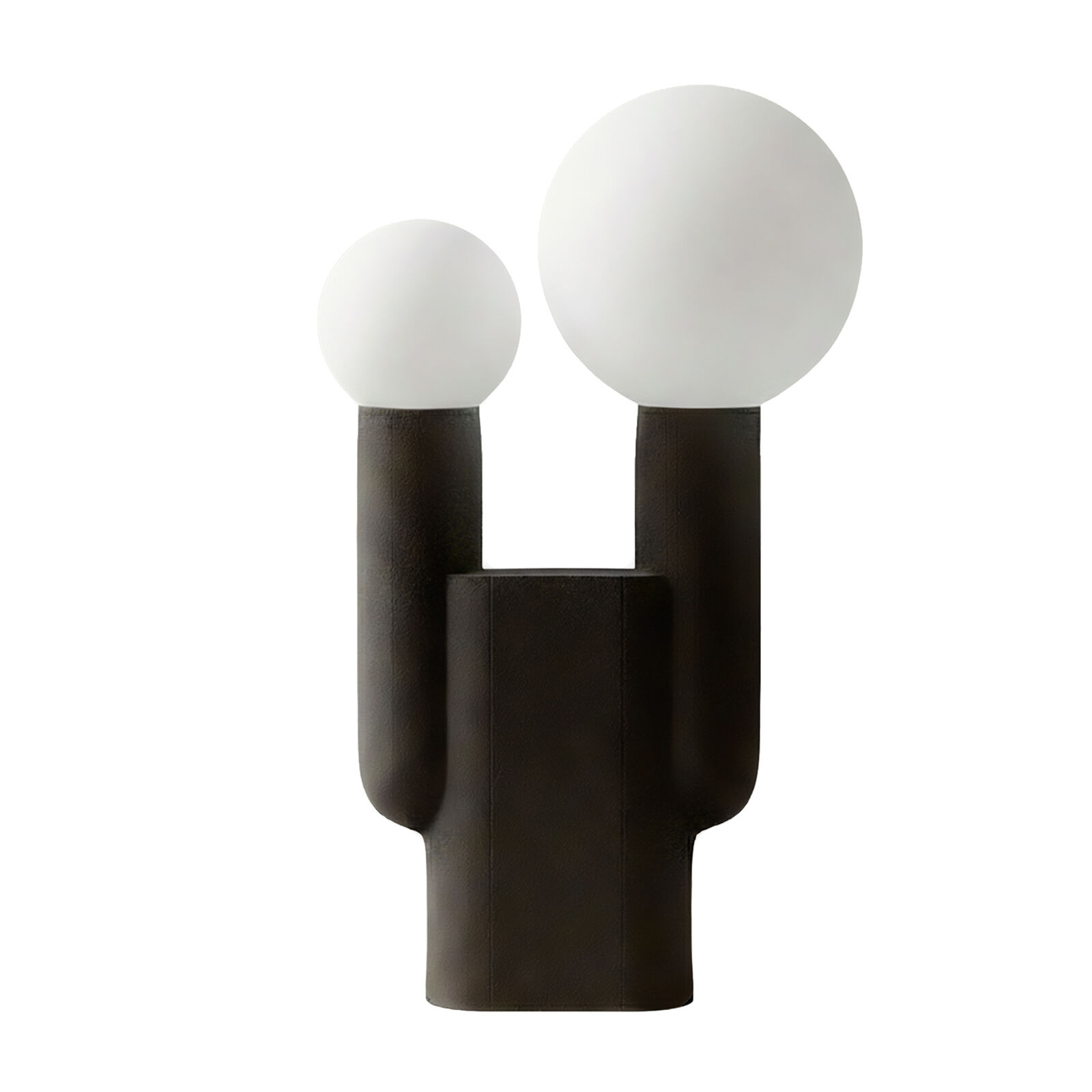 240V Black Modern Cactus Resin Table Lamp, 2-Light Bedside Lamp, SAA Certified Desk Light, Soft Lighting for Living Rooms, Bedroom & Offices