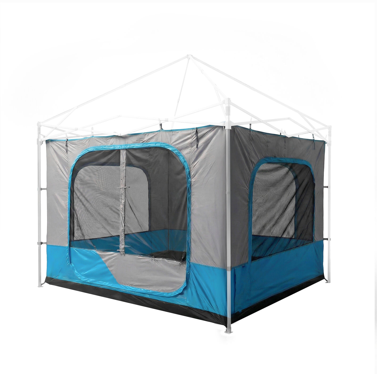 Camping Cube 6.4 | Converts 10' Straight Leg Canopy into Camping Tent | Camp Tent Inner for 3x3m Pop Up Canopy (NOT Included) | Royal Blue