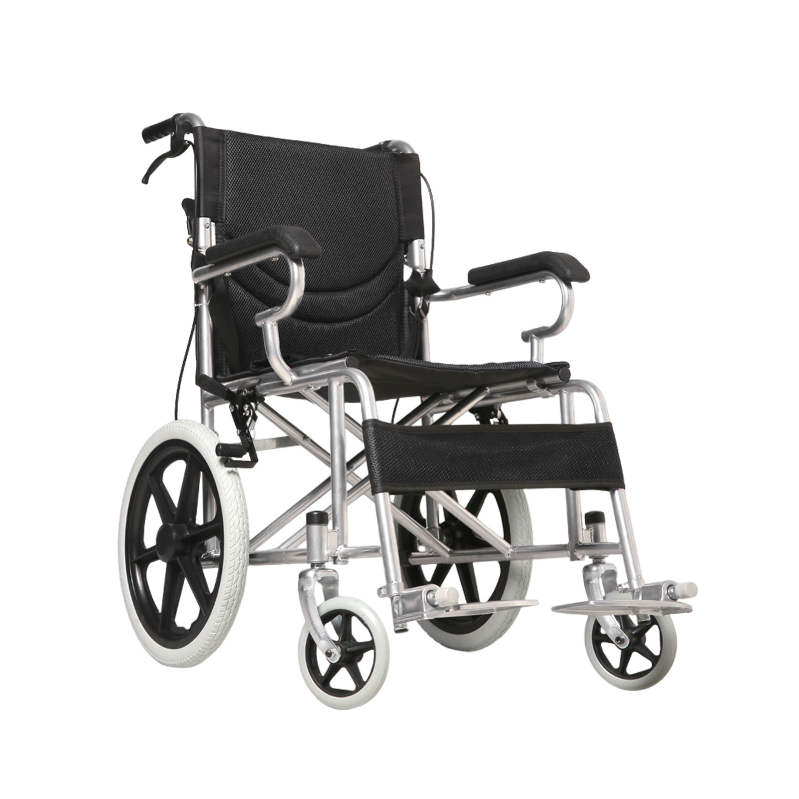 16" Foldable Wheelchair Manual Folding Wheel Chair Portable and Lightweight
